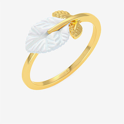 Pure Leaf Petal Gold Ring alternate view 1