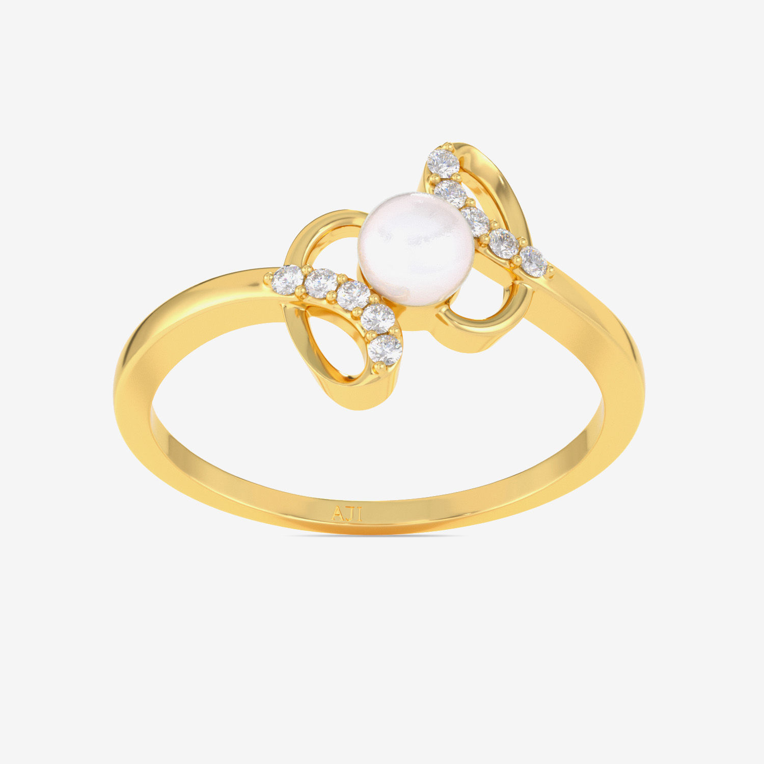 Delicate Gold Pearl Ring alternate view 2
