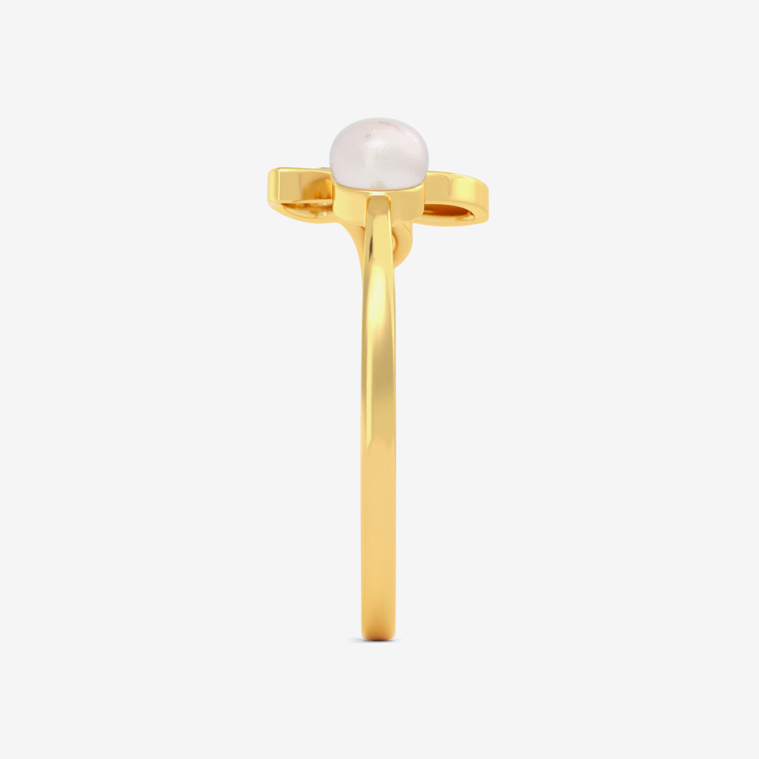 Precious Pearl Leaflet Gold Ring image