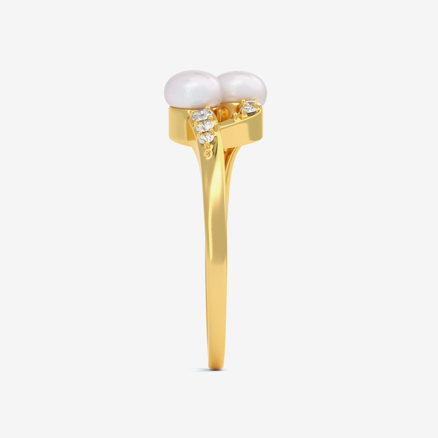 Duo Pearl Gold Ring image
