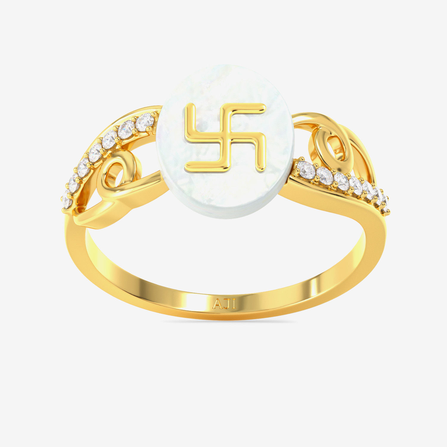 Pure Swastik Gold Ring alternate view 2