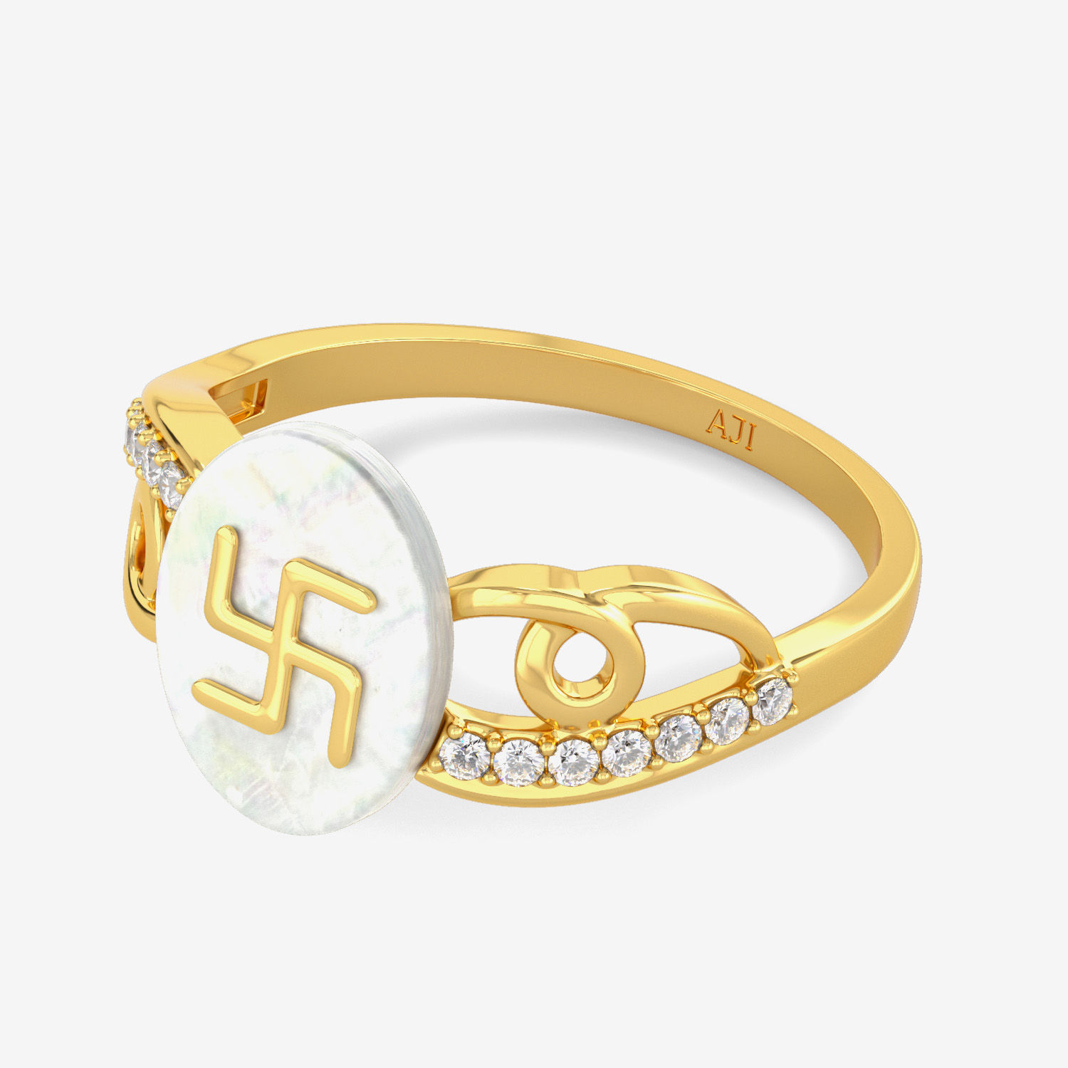 Pure Swastik Gold Ring alternate view 3