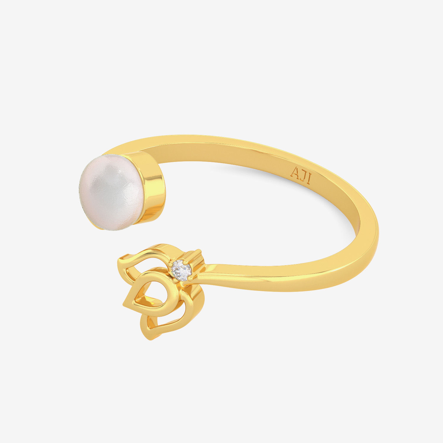 Pearl Lotus Gold Ring alternate view 3