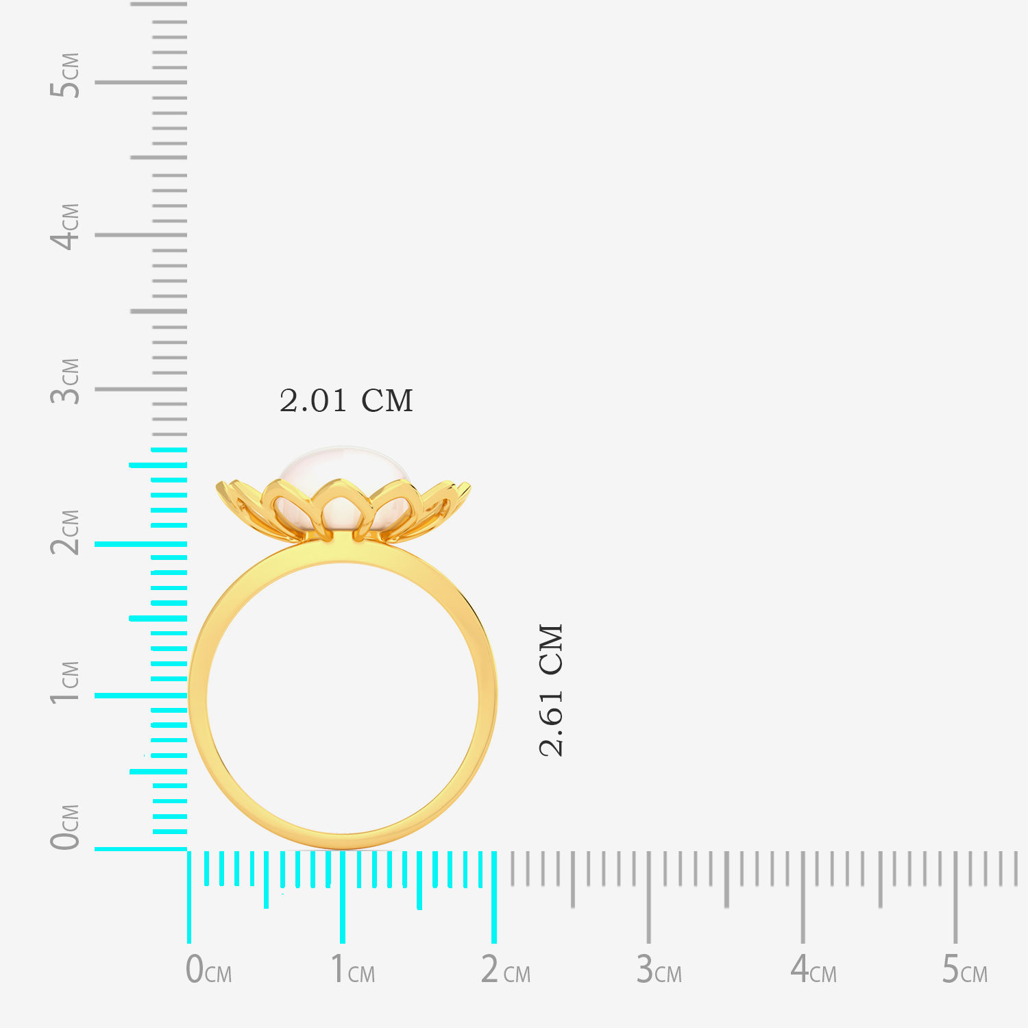 Pearl Sunflower Gold Ring image