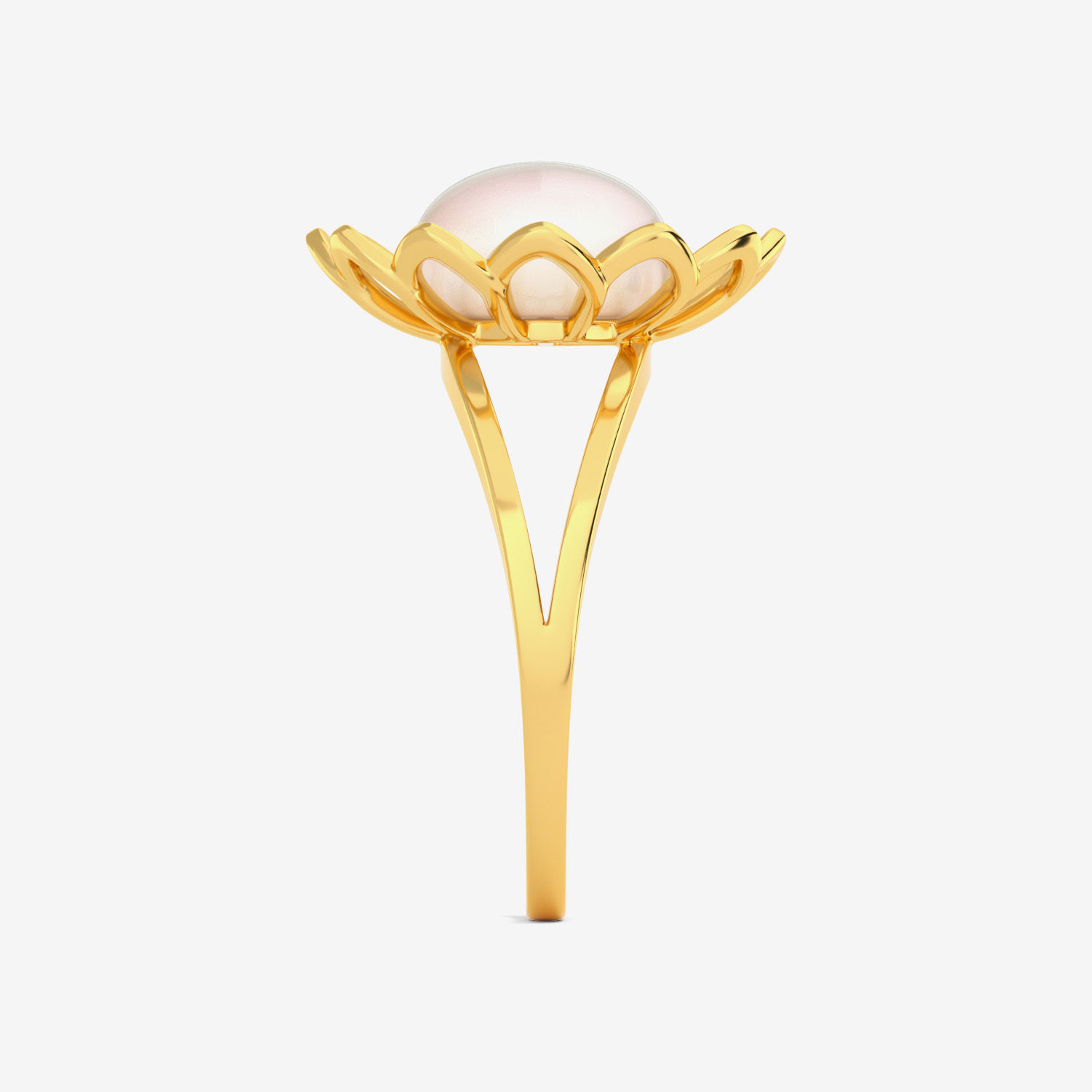 Pearl Sunflower Gold Ring image