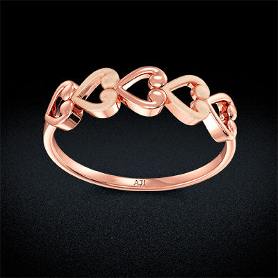 Smitten Hearts Gold Ring alternate view 2
