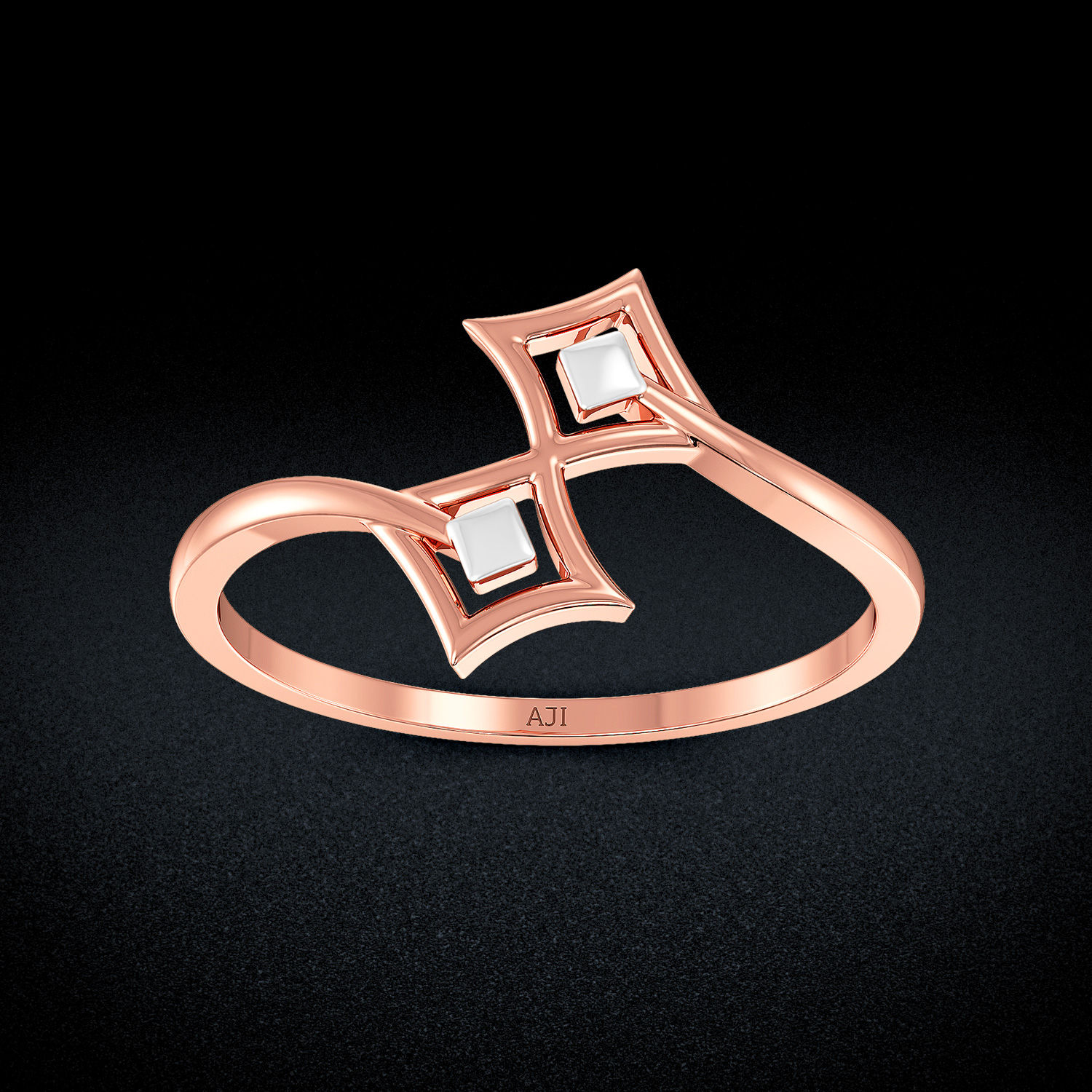 Double Square Gold Ring image
