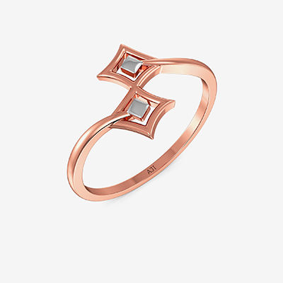 Double Square Gold Ring alternate view 1