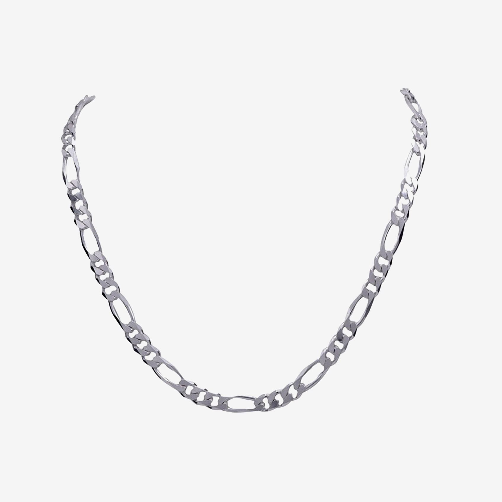 Buy Lustrous Silver Figaro Chain (NFSL120283) Online from Joyalukkas