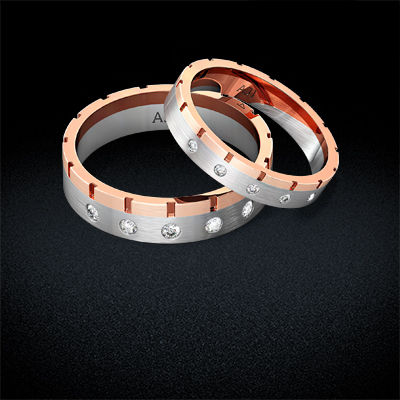 Elegant Plain Platinum Ring Combo alternate view 2
