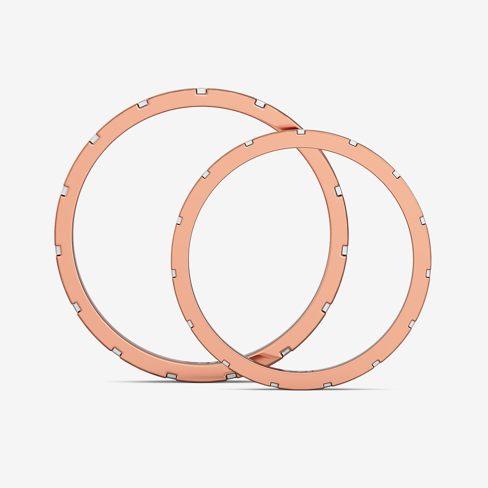 Elegant Plain Platinum Ring Combo image