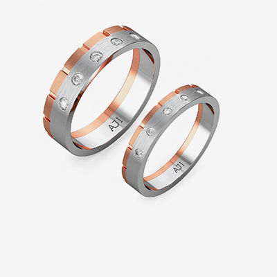 Elegant Plain Platinum Ring Combo alternate view 1