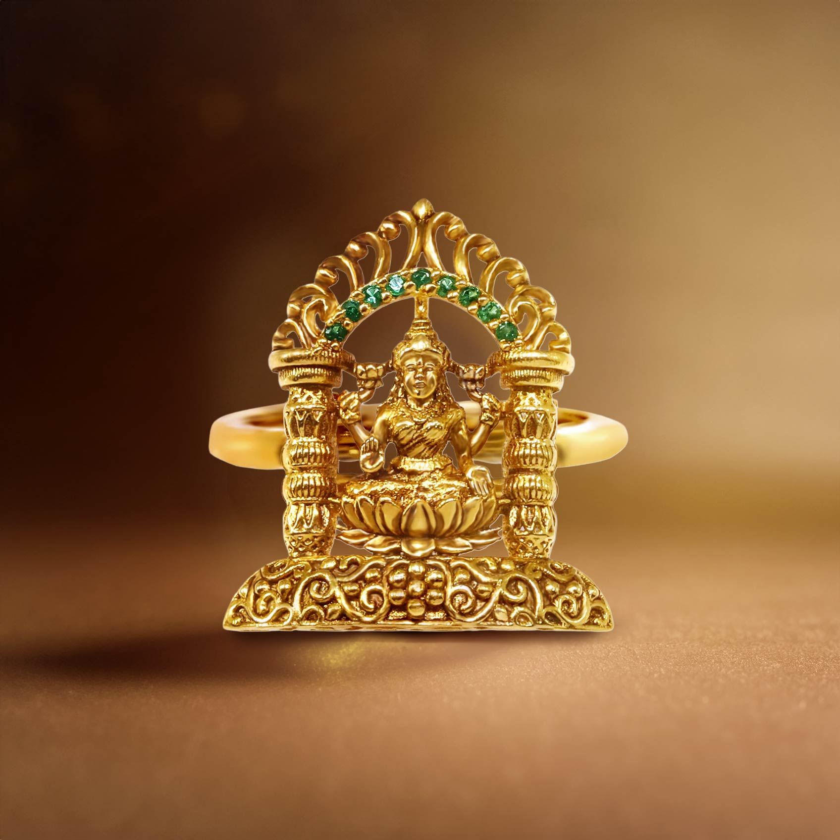 Gilded Goddess Gold Ring image