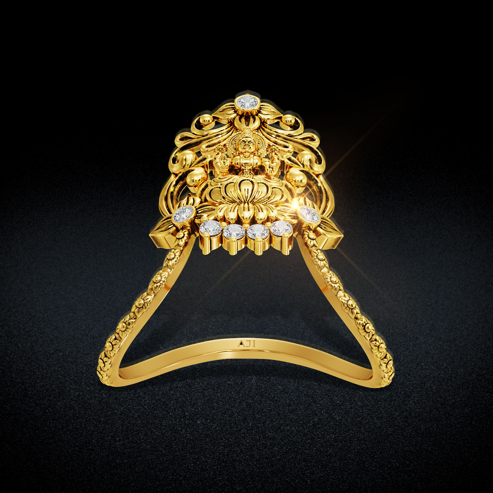 Lakshmi Royale Gold Vanki Ring image