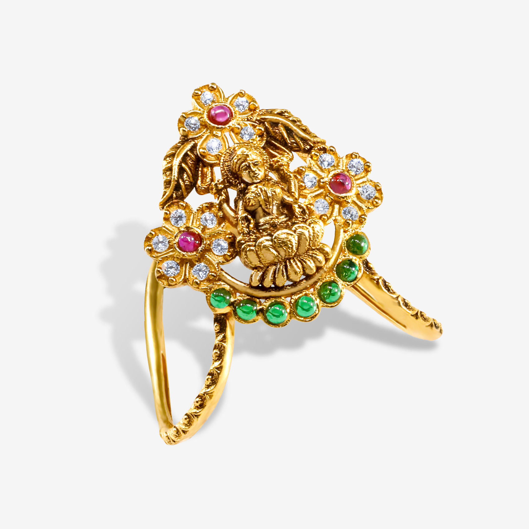 Lakshmi Blossom Gold Vanki Ring
