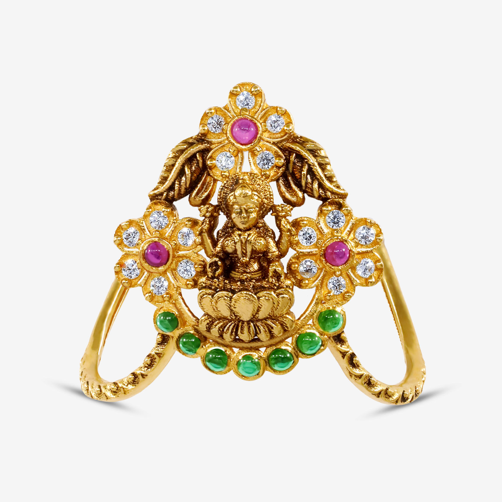 Lakshmi Blossom Gold Vanki Ring image