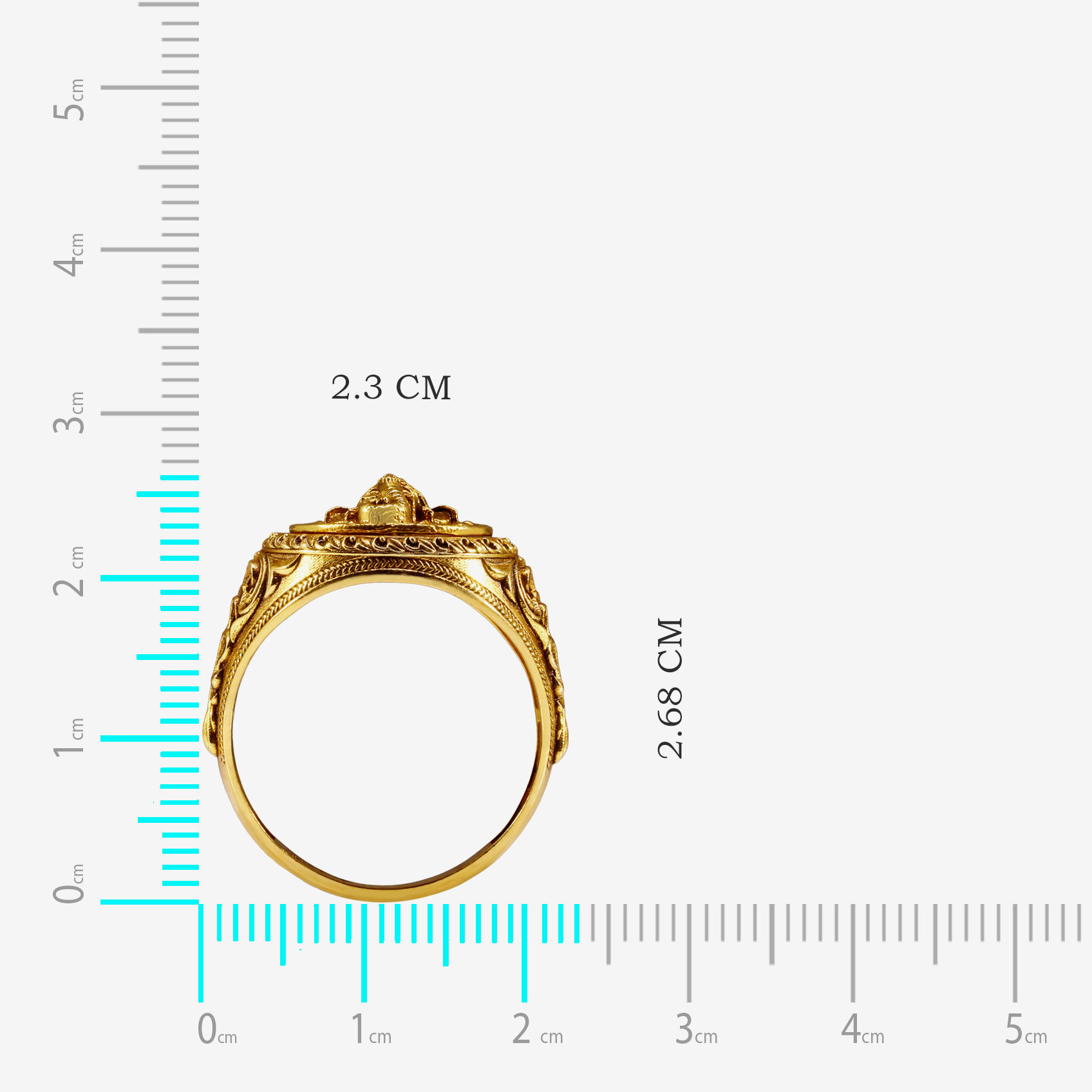 Vighnaharta Gold Ring alternate view 3