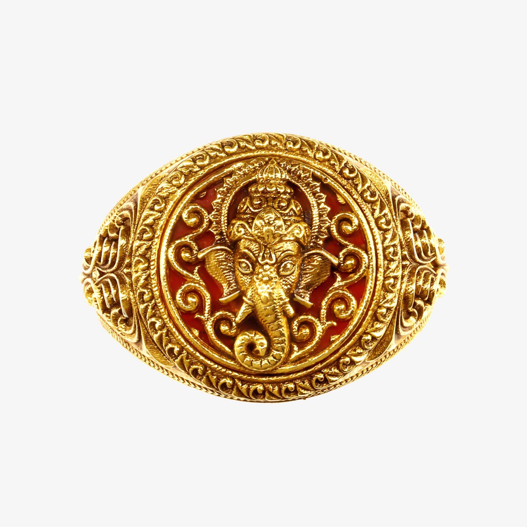 Vighnaharta Gold Ring image
