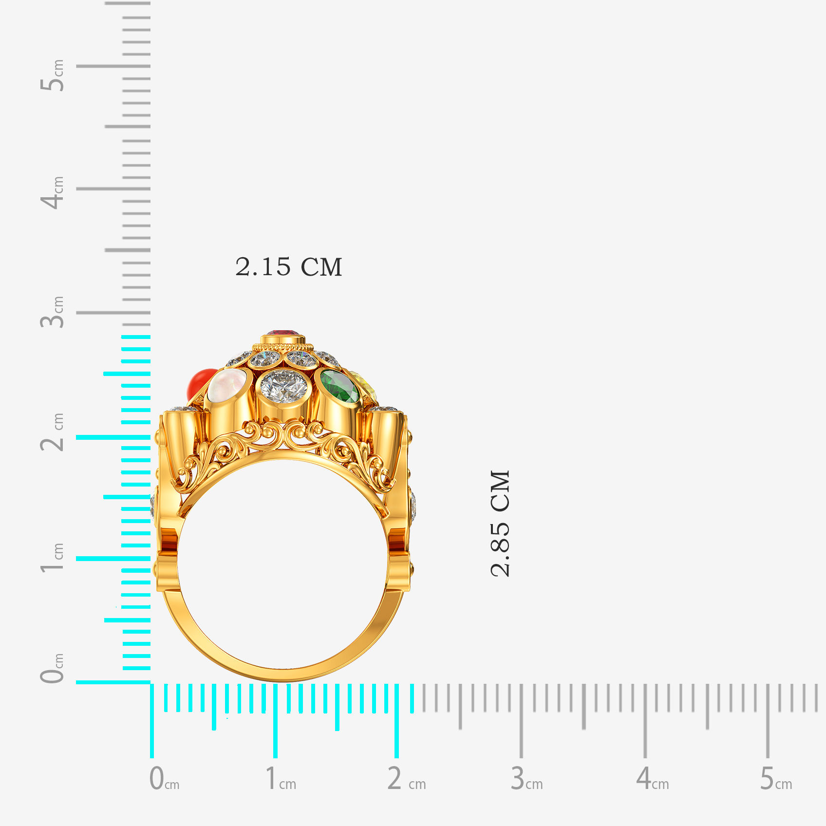 Dazzling Stone Gold Ring alternate view 3