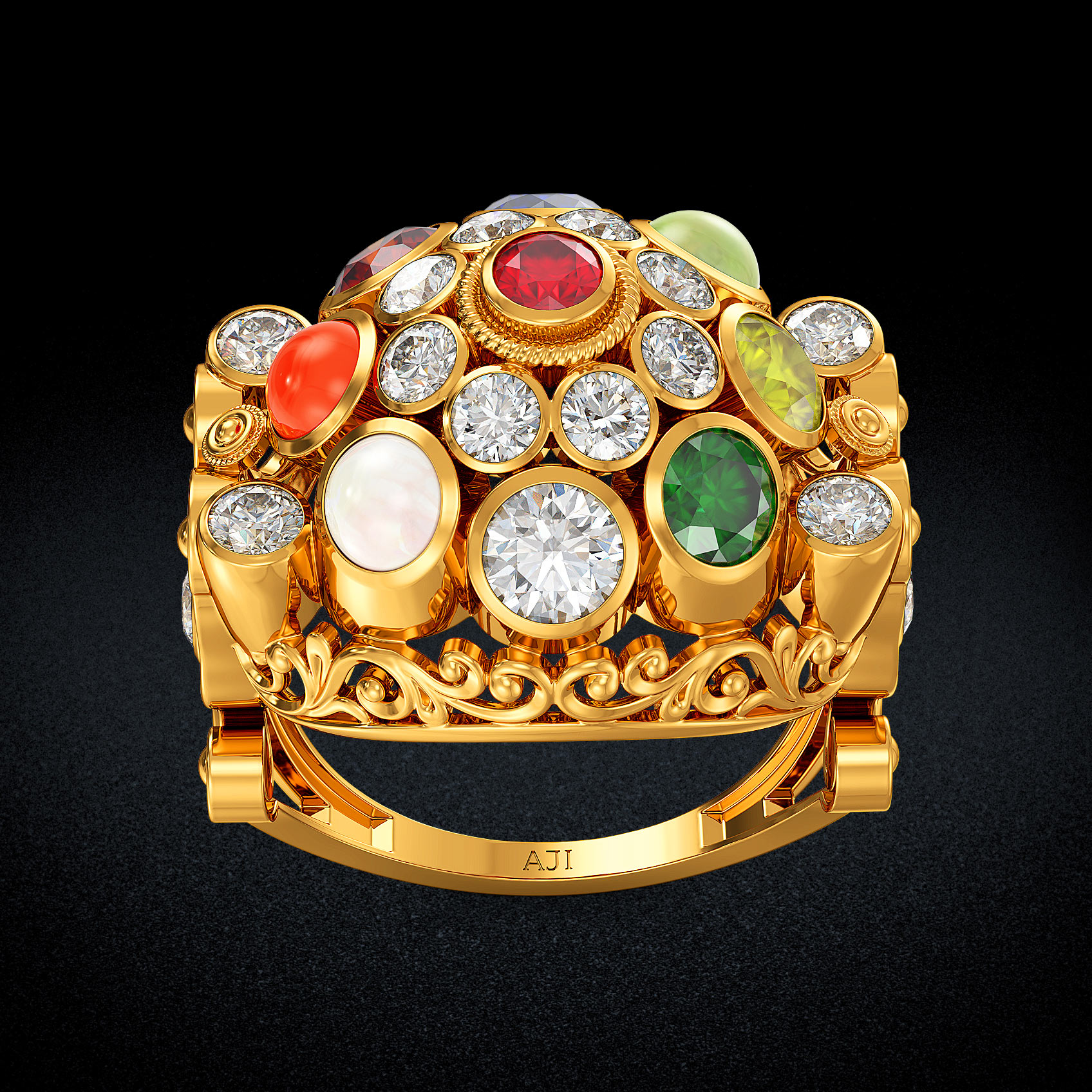 Dazzling Stone Gold Ring image