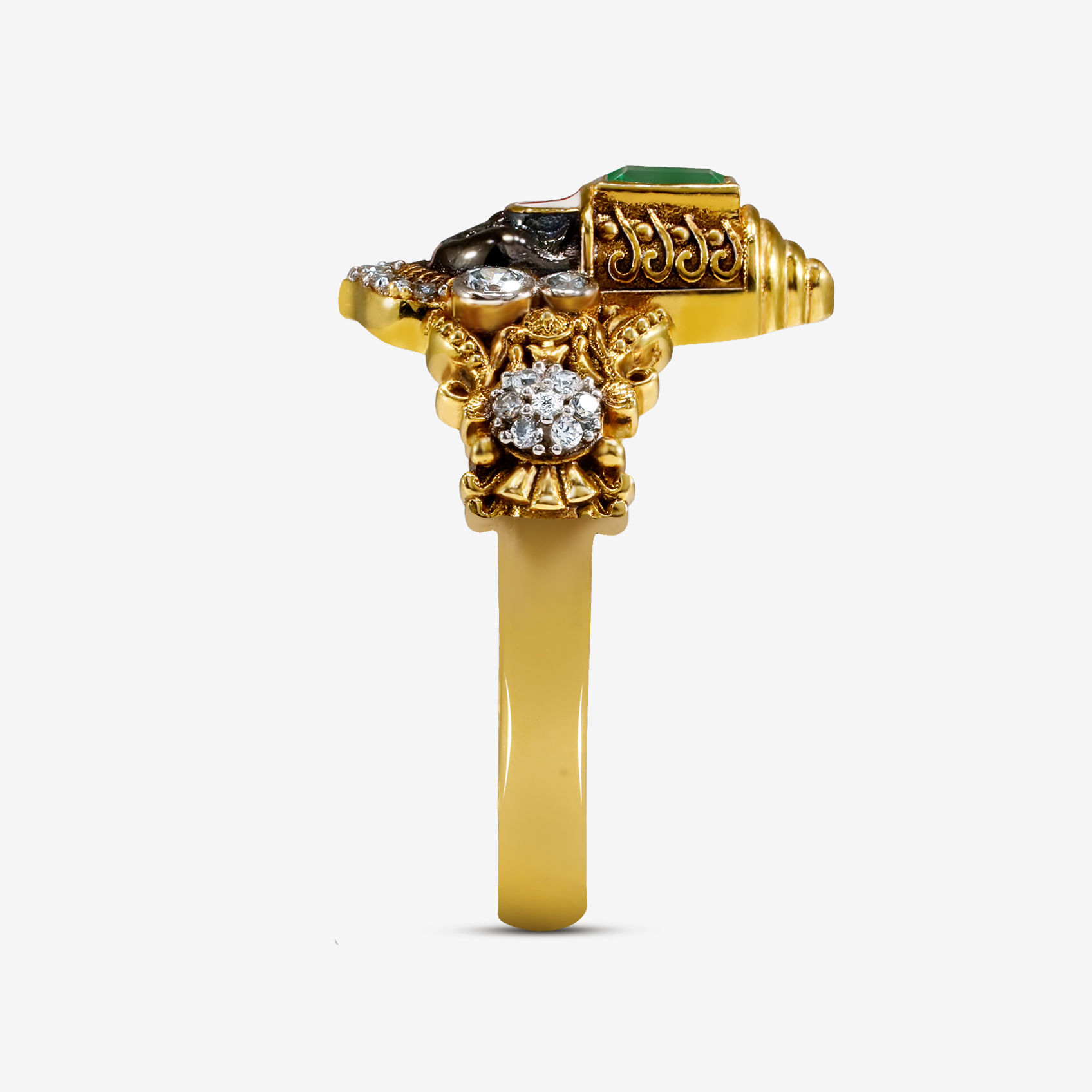 Balaji Facet Glow Gold Ring alternate view 1