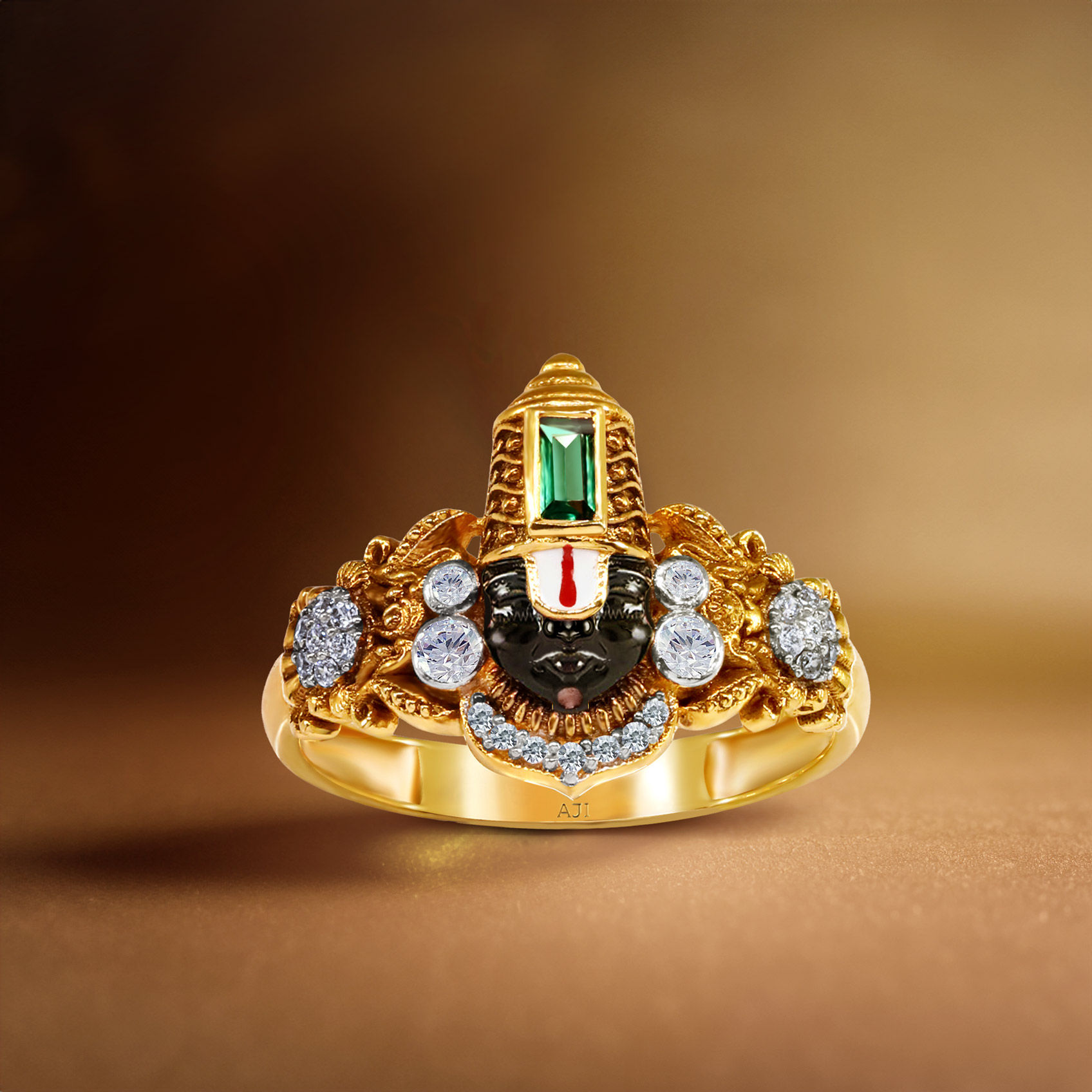 Balaji Facet Glow Gold Ring image