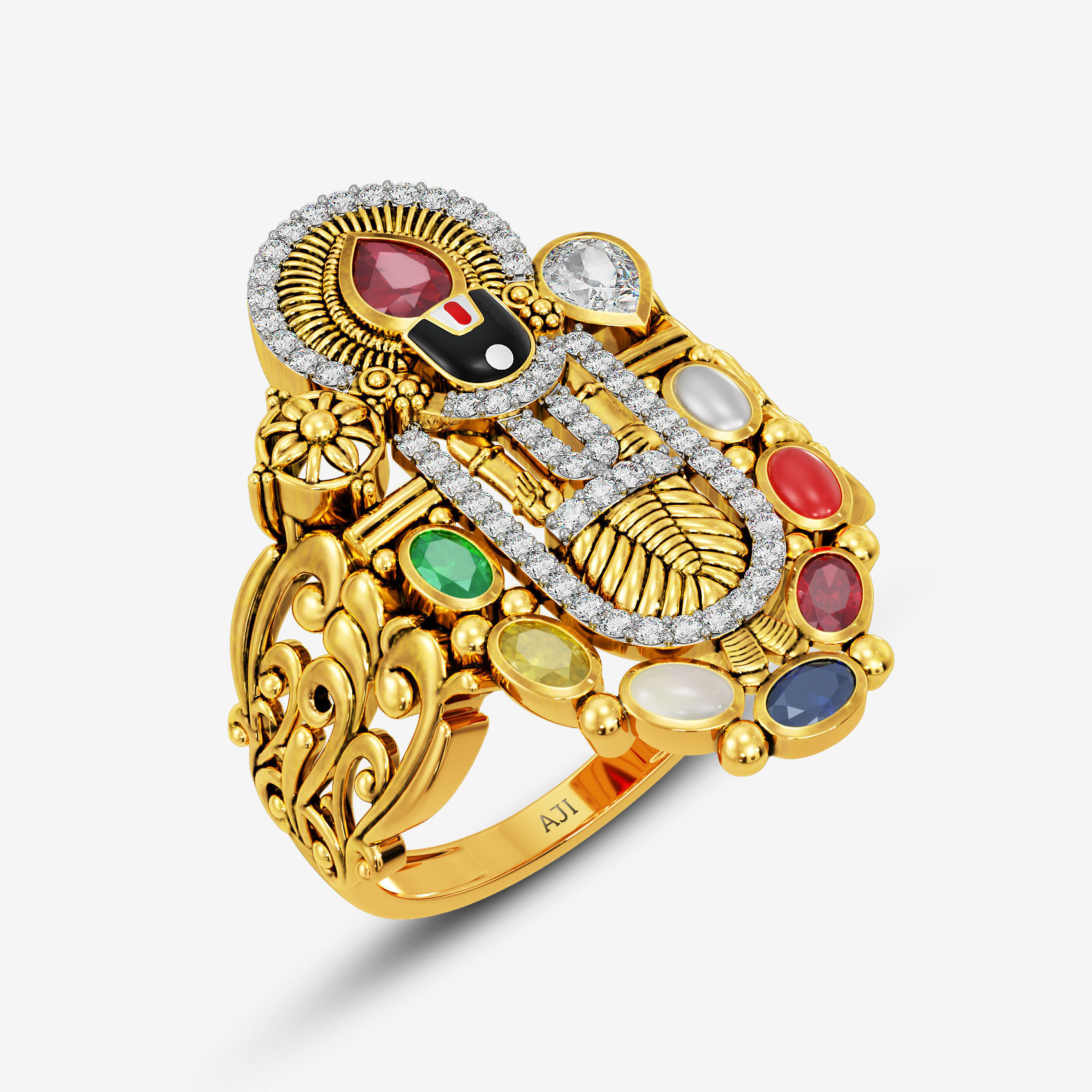 Lord Balaji Splendor Gold Ring