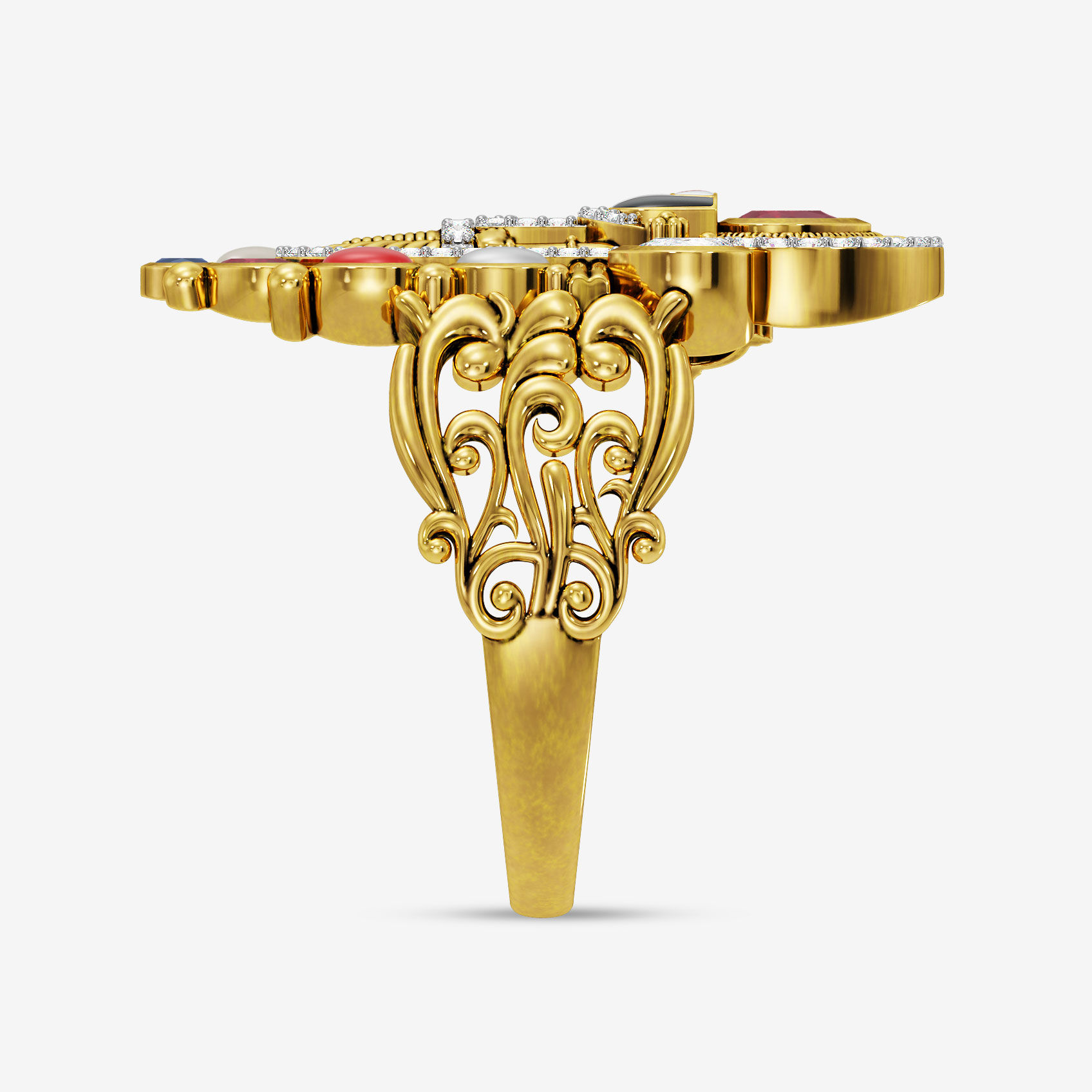 Lord Balaji Splendor Gold Ring alternate view 2