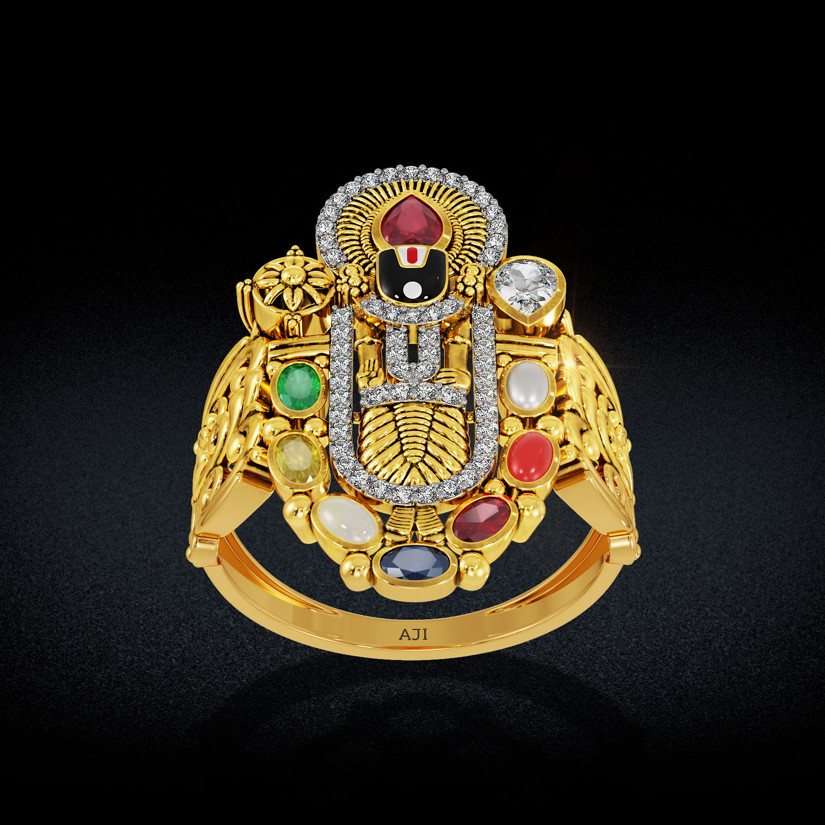 Lord Balaji Splendor Gold Ring image