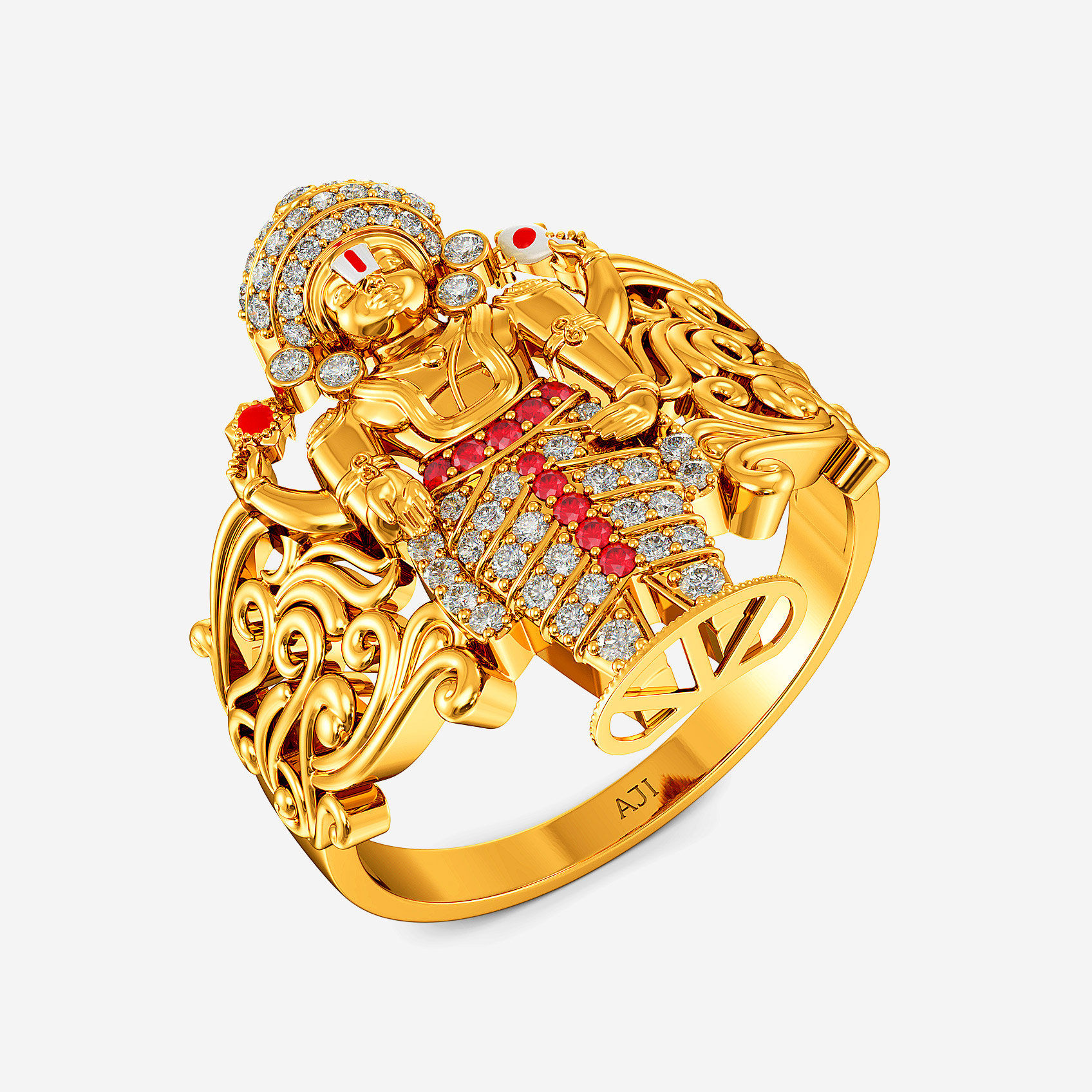 Tirupati Sparkle Gold Ring