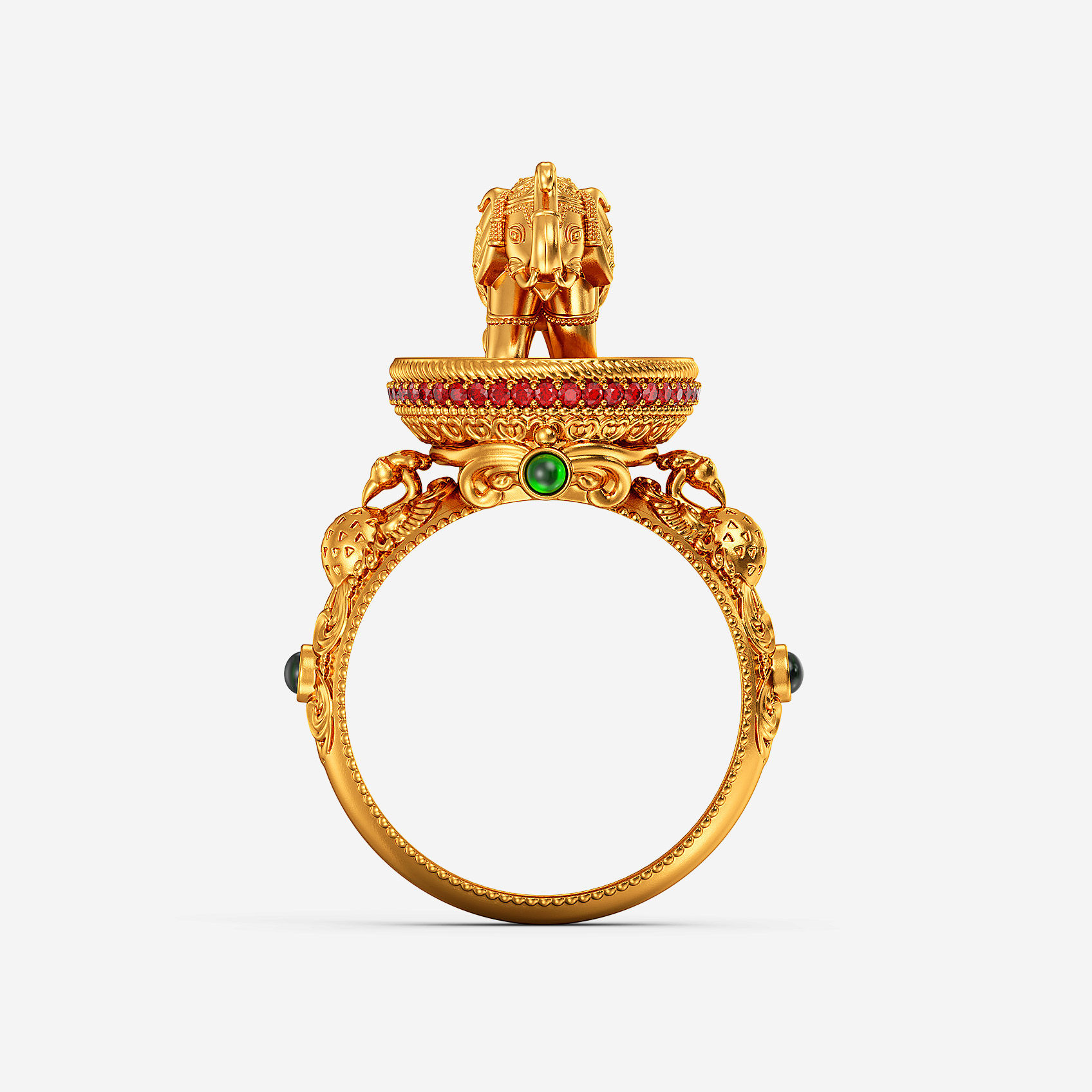 Divine GajaMayur Gold Ring alternate view 2