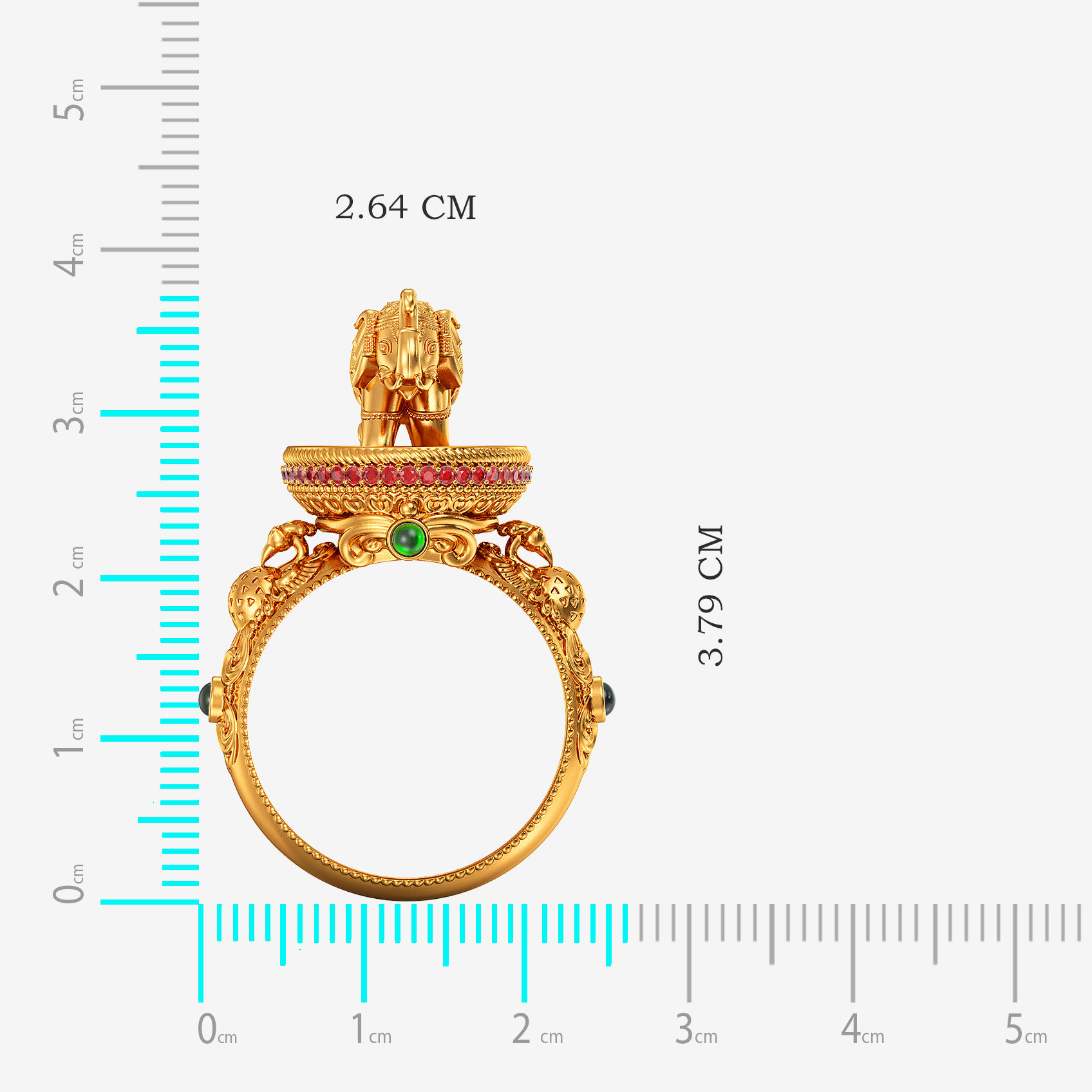 Divine GajaMayur Gold Ring alternate view 3
