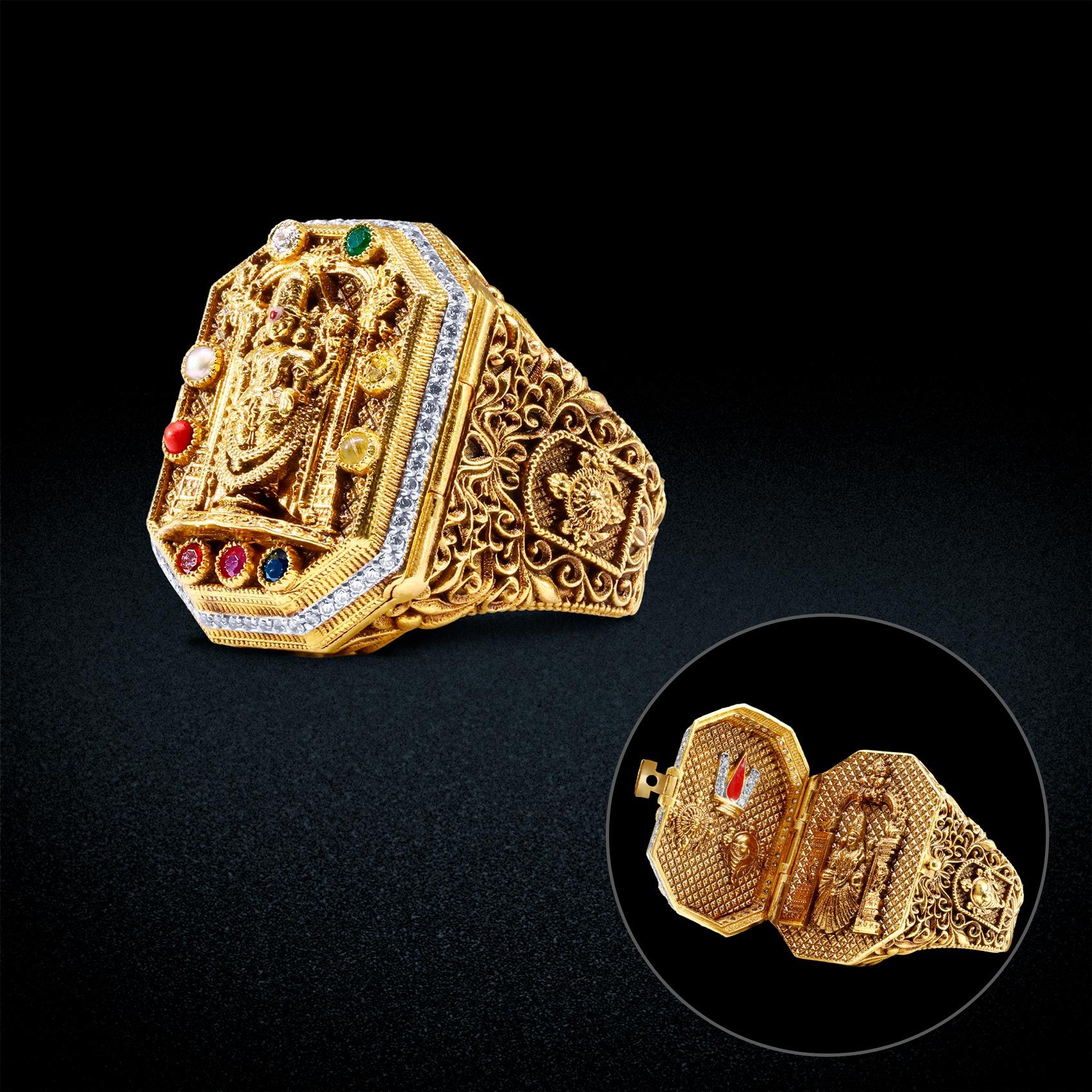 Tirupati Heritage Gold Mens Ring image