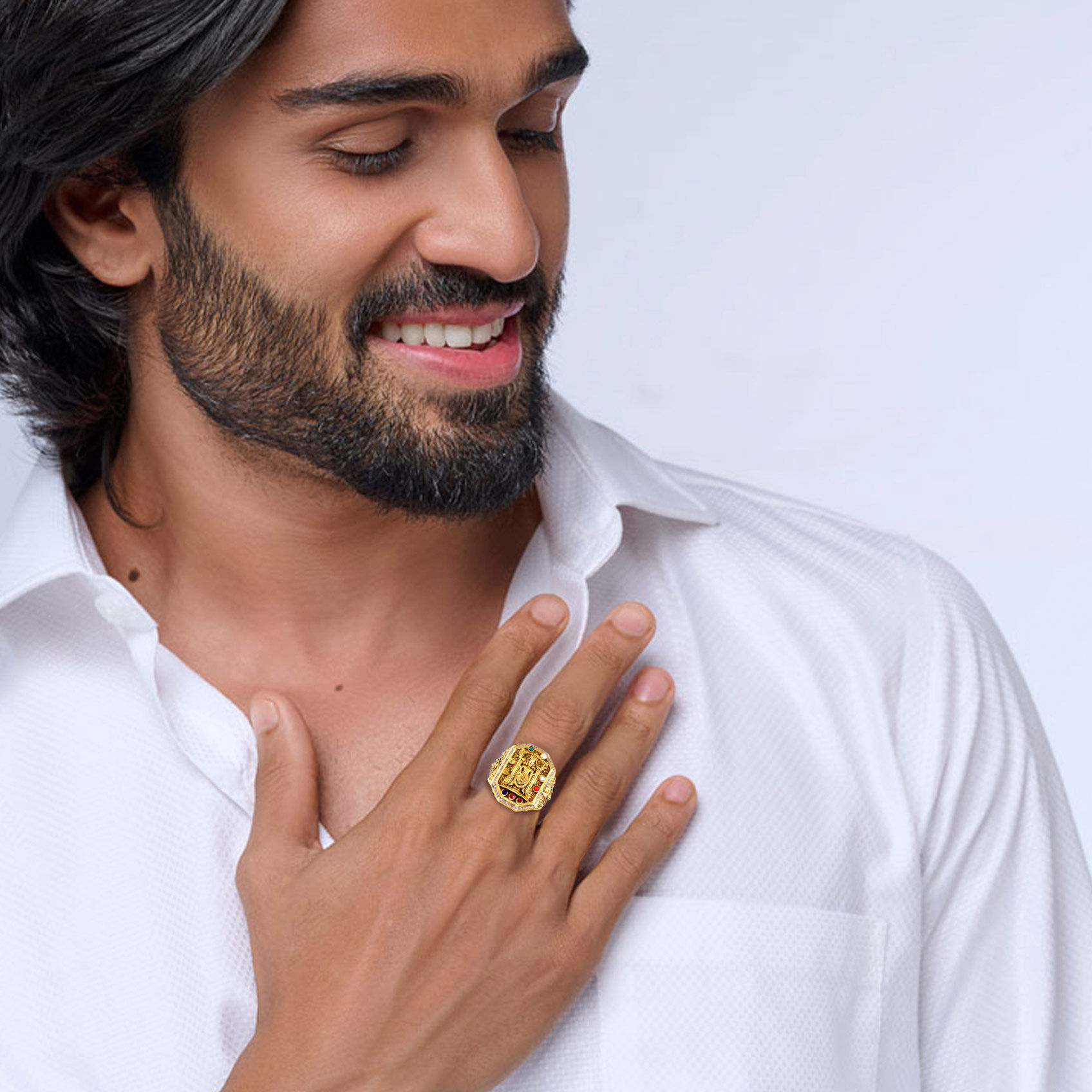 Tirupati Heritage Gold Mens Ring image