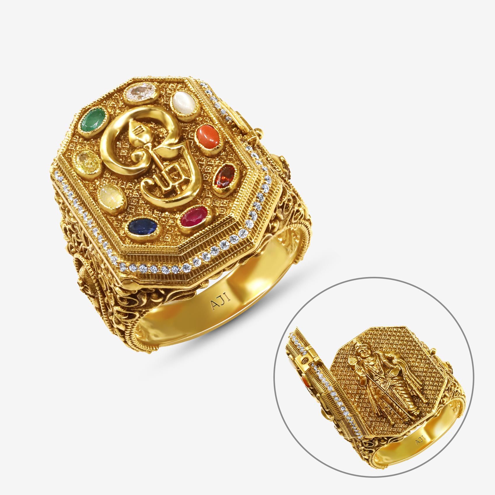 Skanda Om Gold Ring