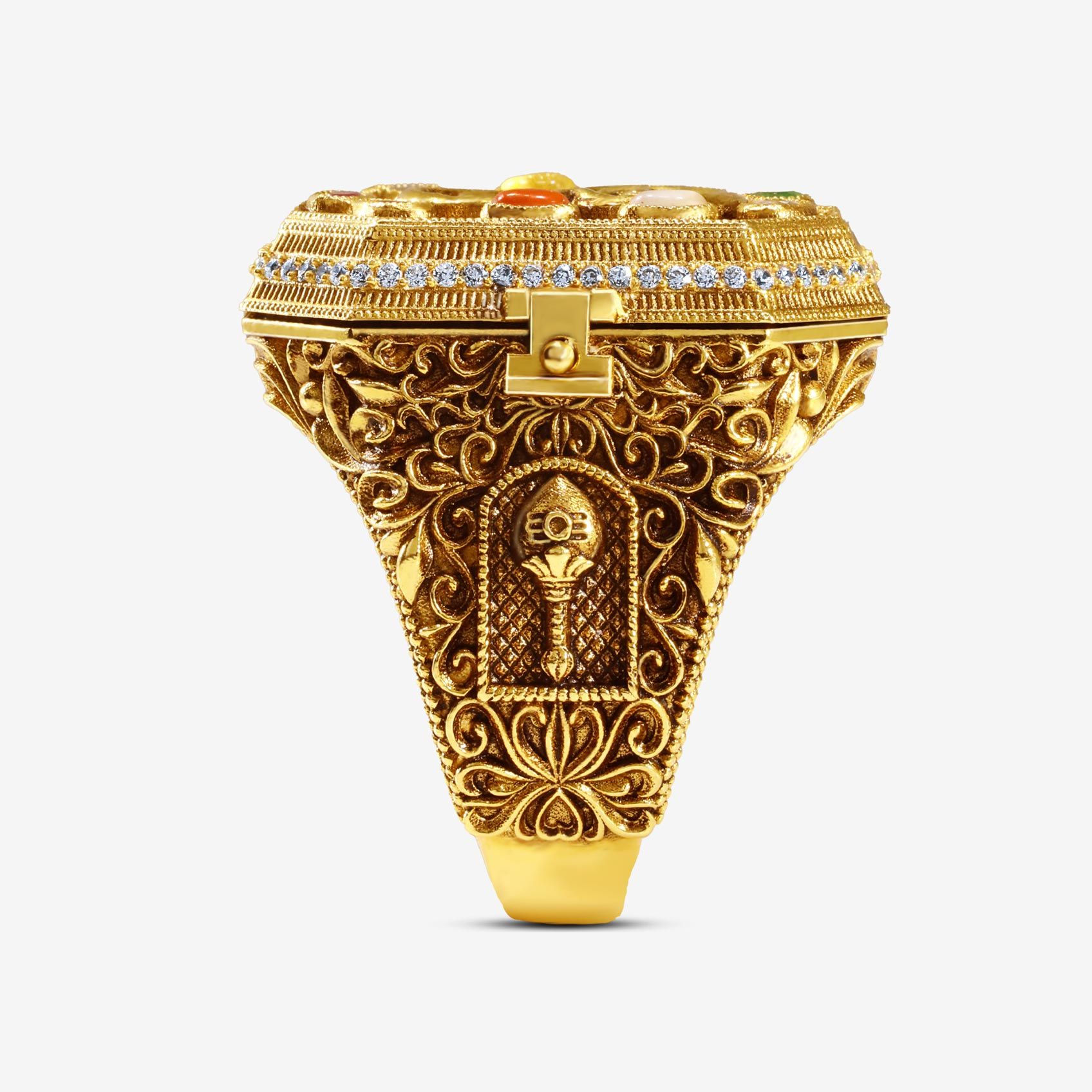 Skanda Om Gold Ring alternate view 1