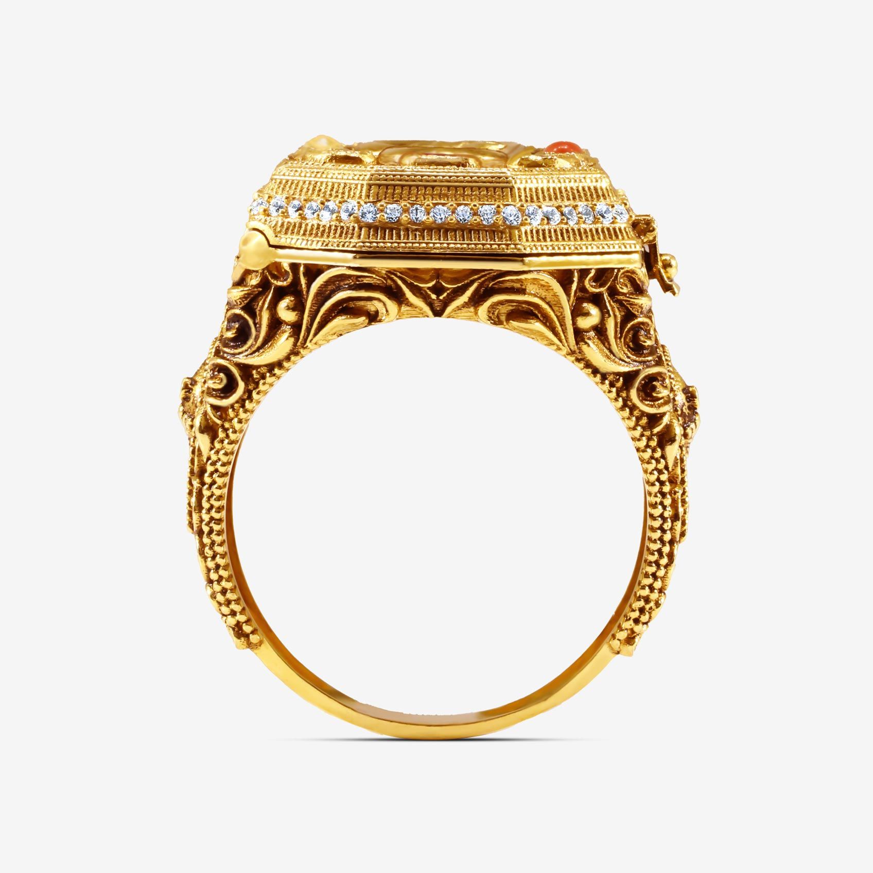 Skanda Om Gold Ring alternate view 2