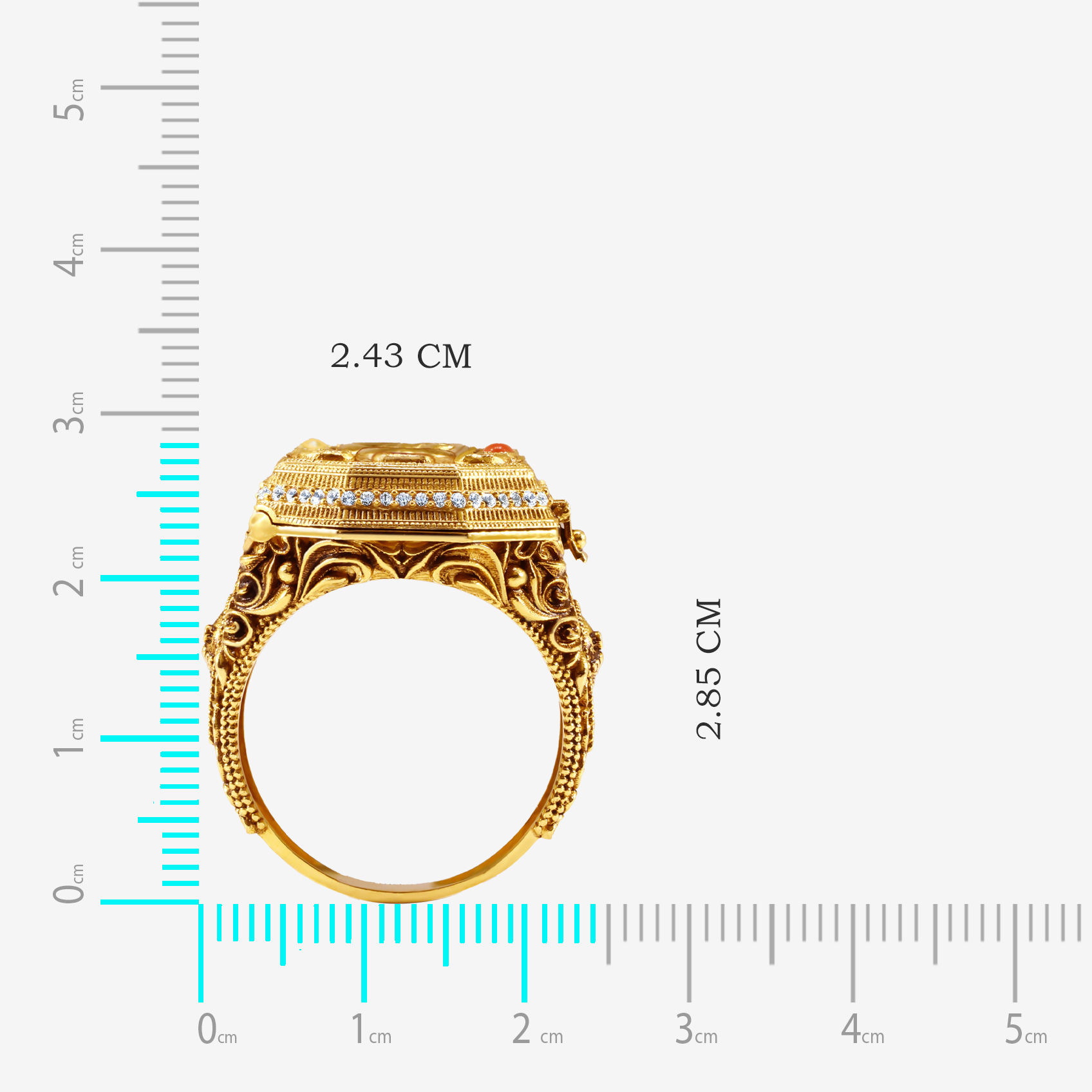 Skanda Om Gold Ring alternate view 3