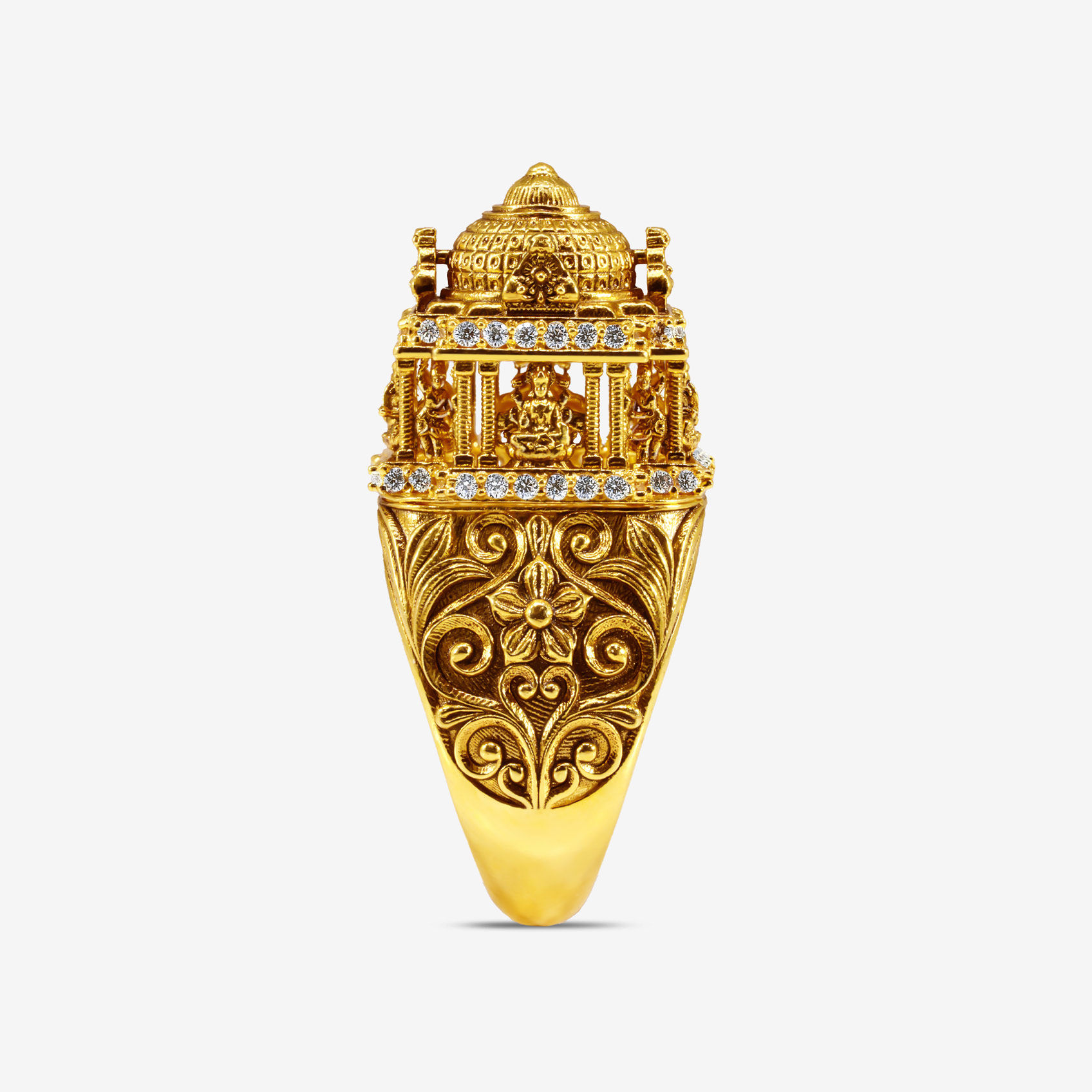 Lakshmi Vinayaka Aura Gold Mens Ring alternate view 1