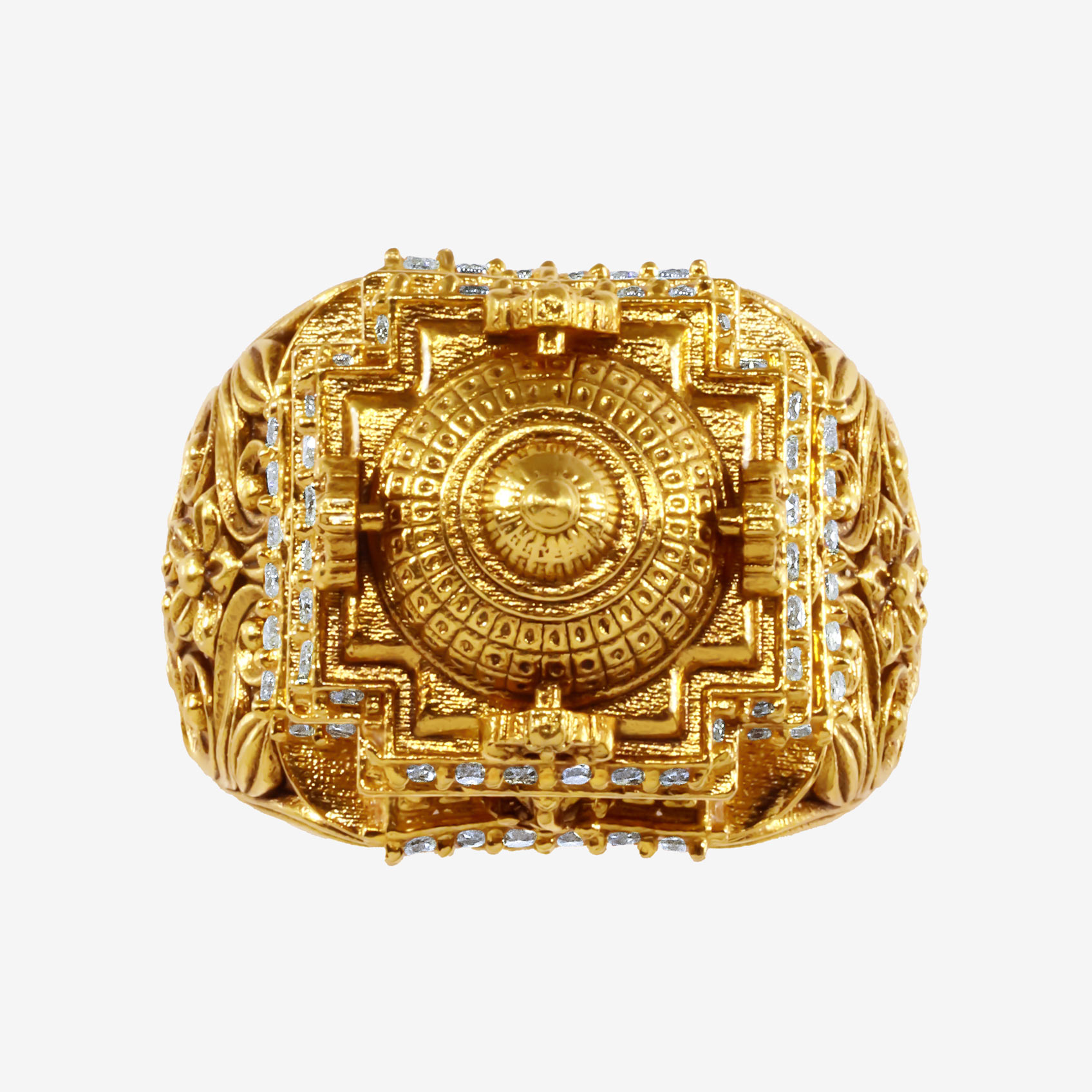 Lakshmi Vinayaka Aura Gold Mens Ring image
