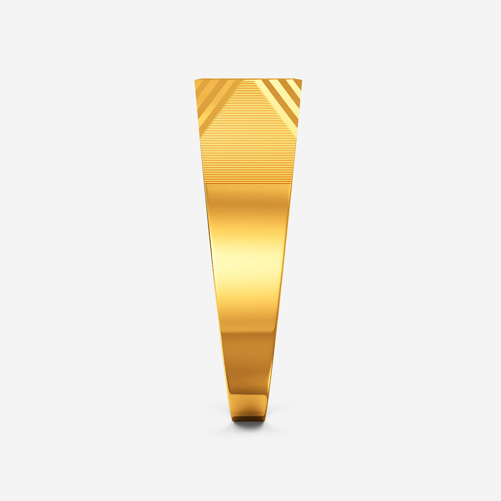 Wave Glide Gold Mens Ring alternate view 1