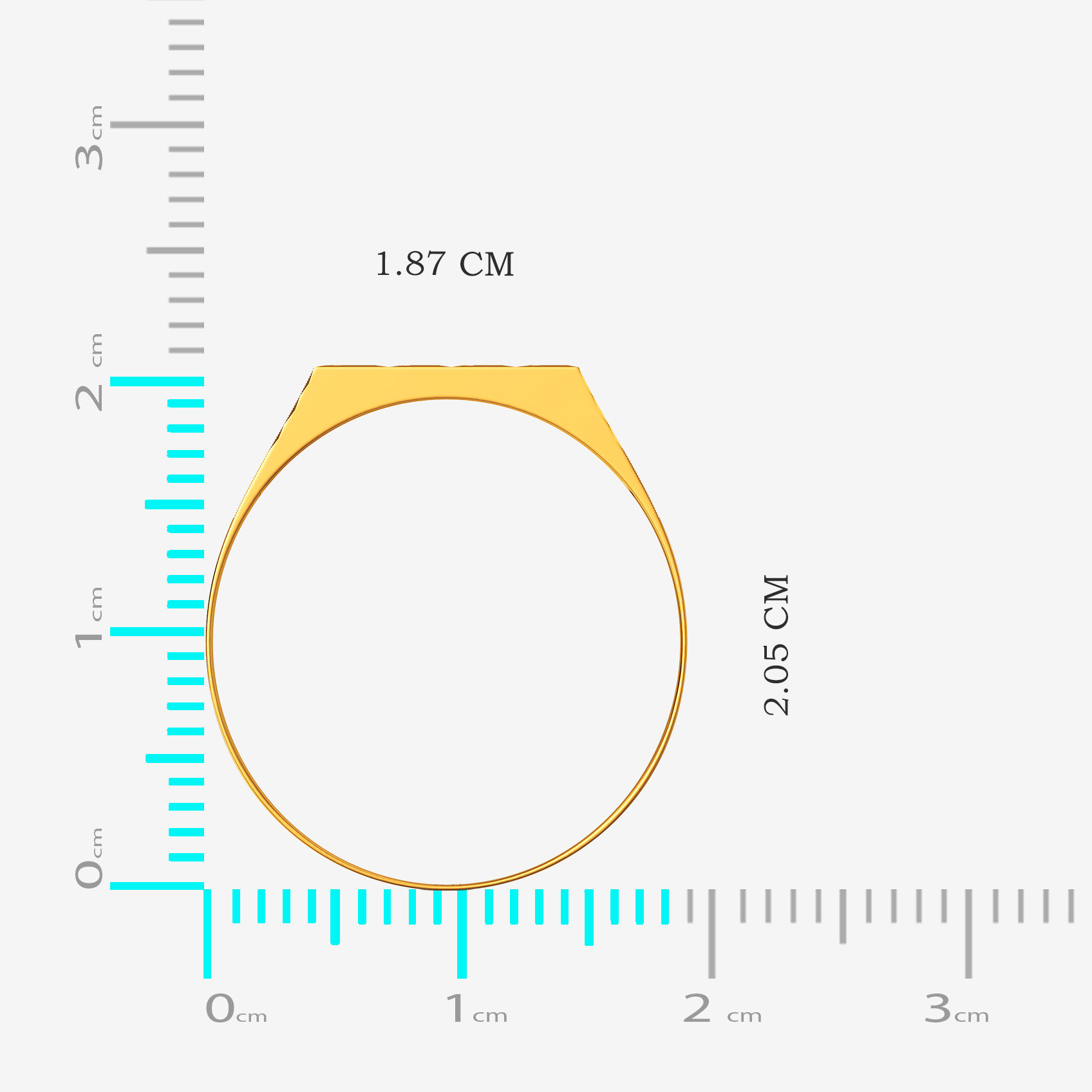 Wave Glide Gold Mens Ring alternate view 3