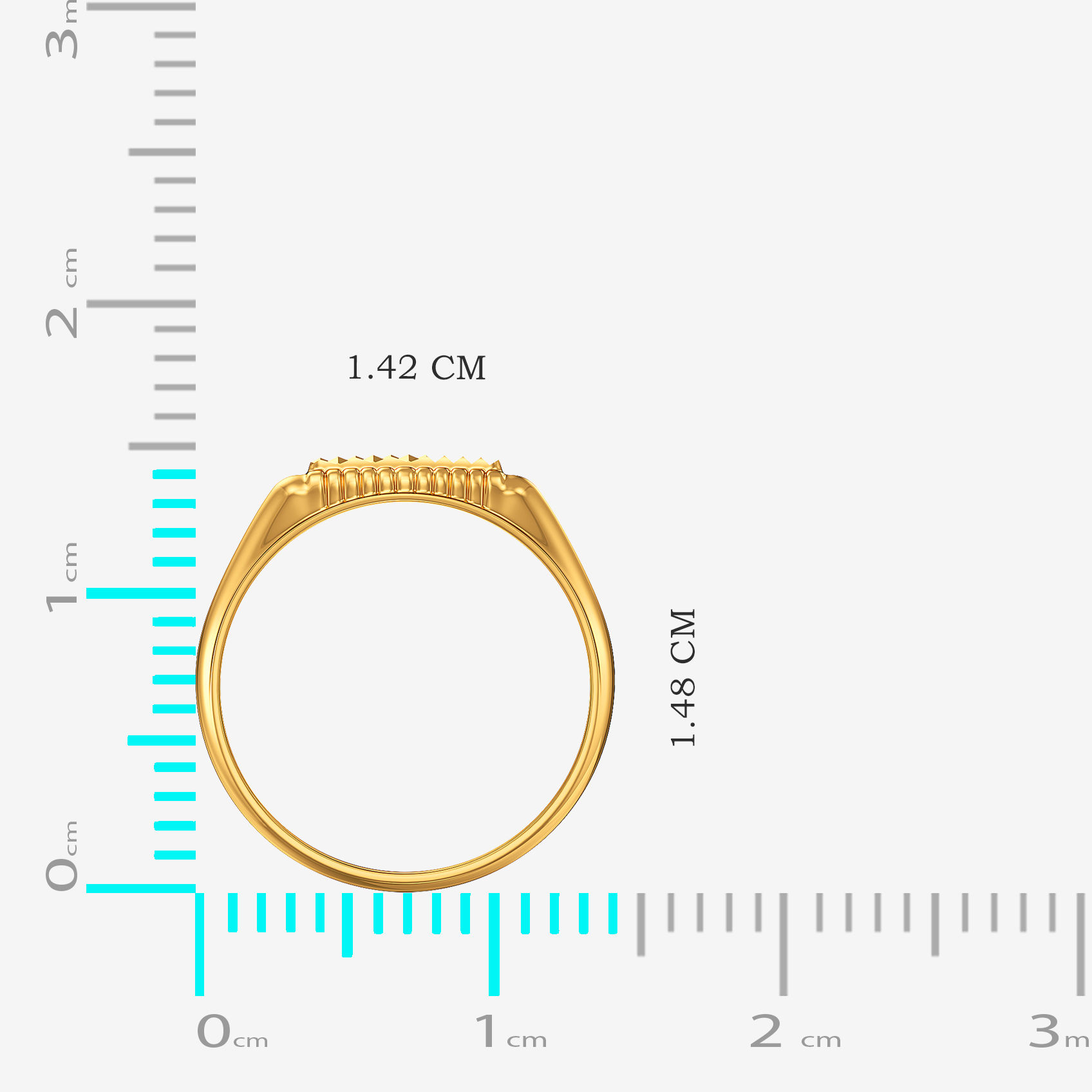 Cross Hatch Gold Kids Ring alternate view 3