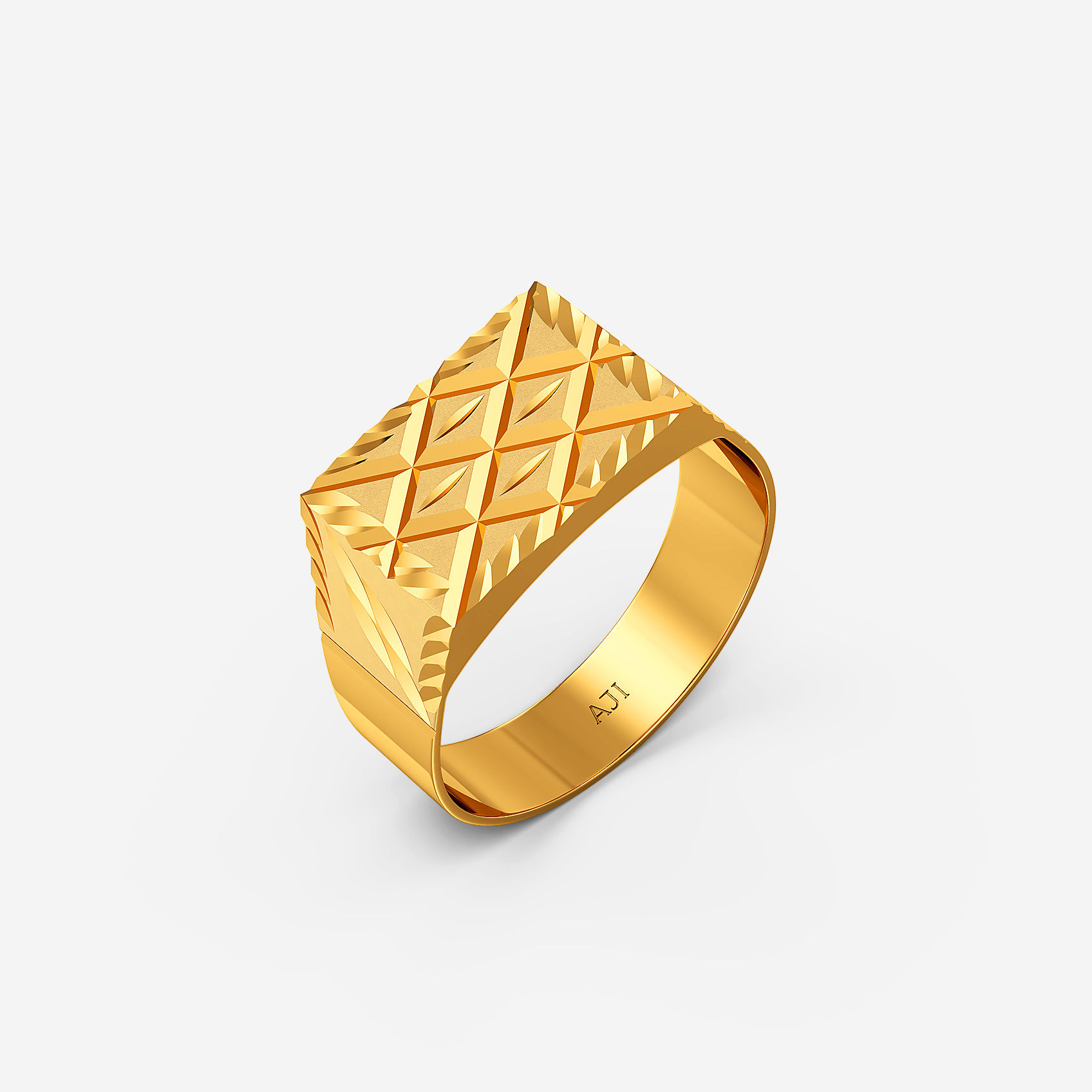 Cross Texture Gold Kids Ring