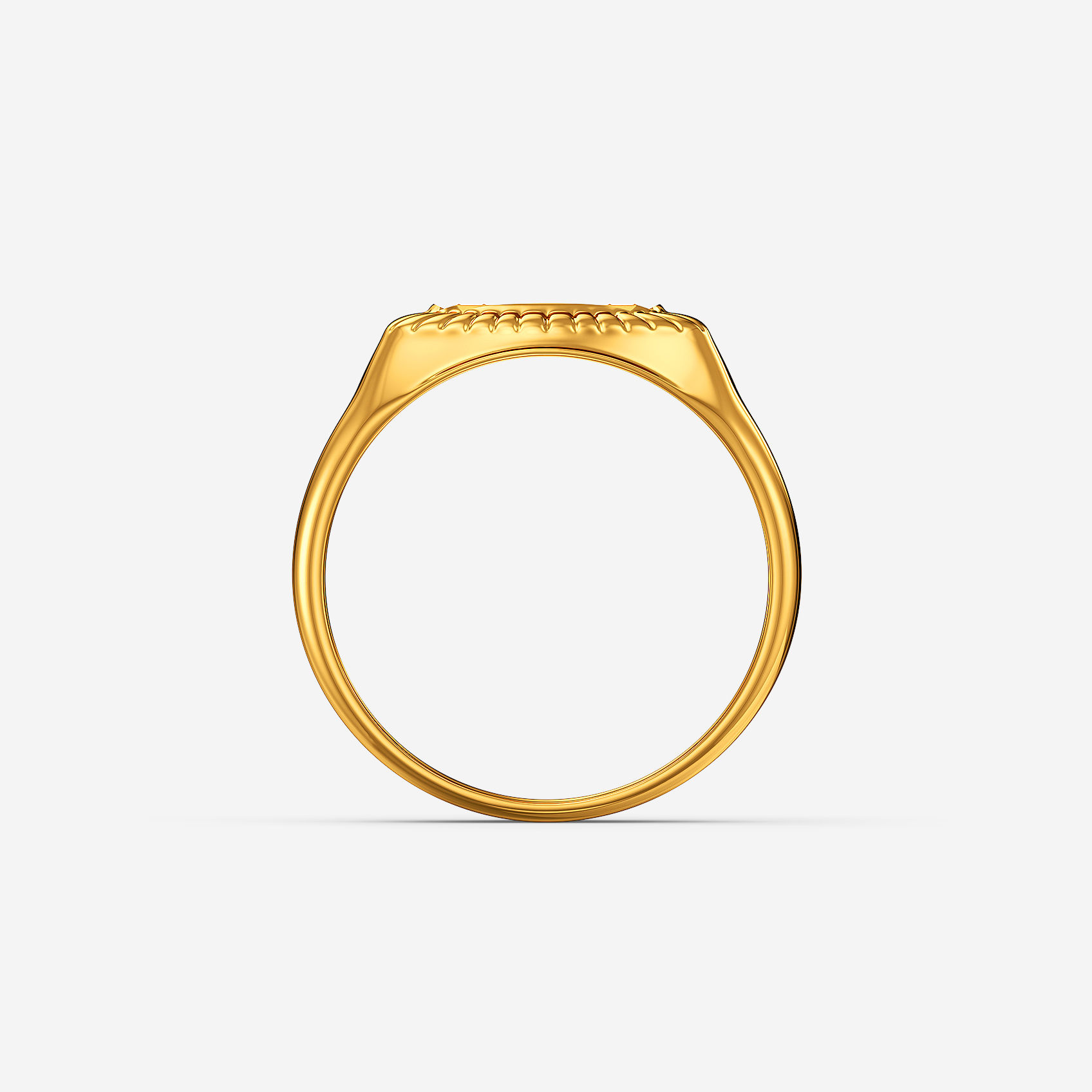 Groove Line Gold Kids Ring alternate view 2