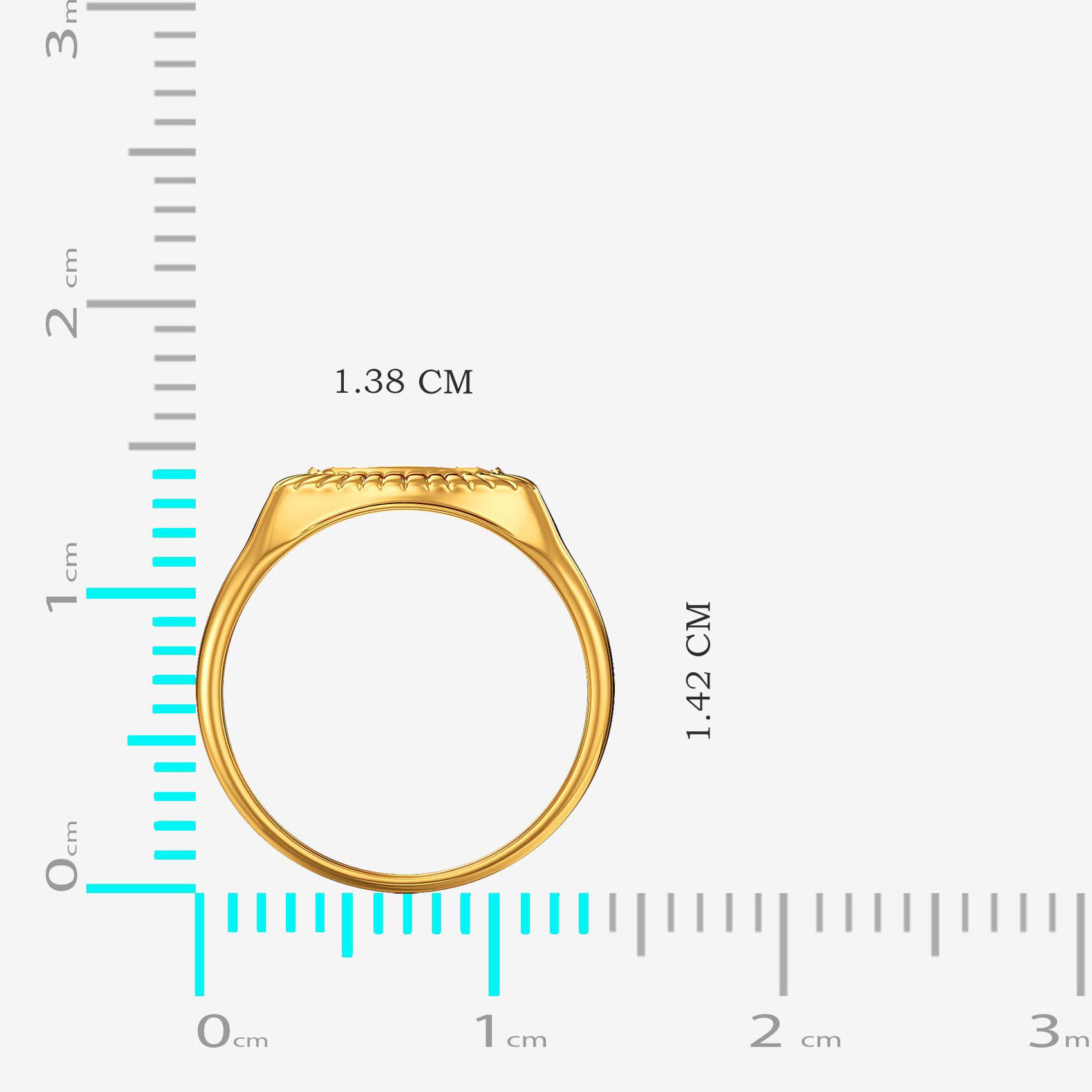 Groove Line Gold Kids Ring alternate view 3