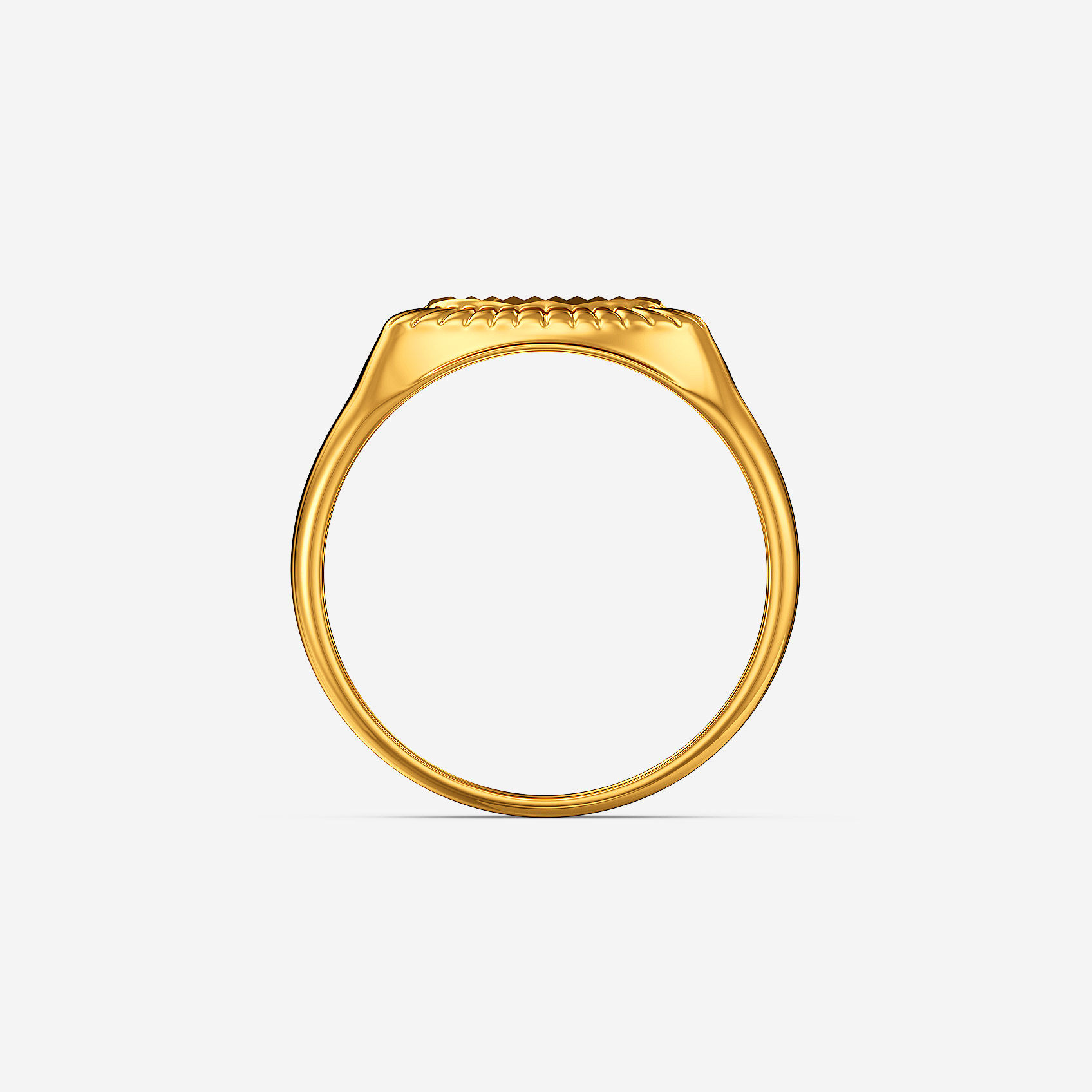 Oblique Texture Gold Kids Ring alternate view 2