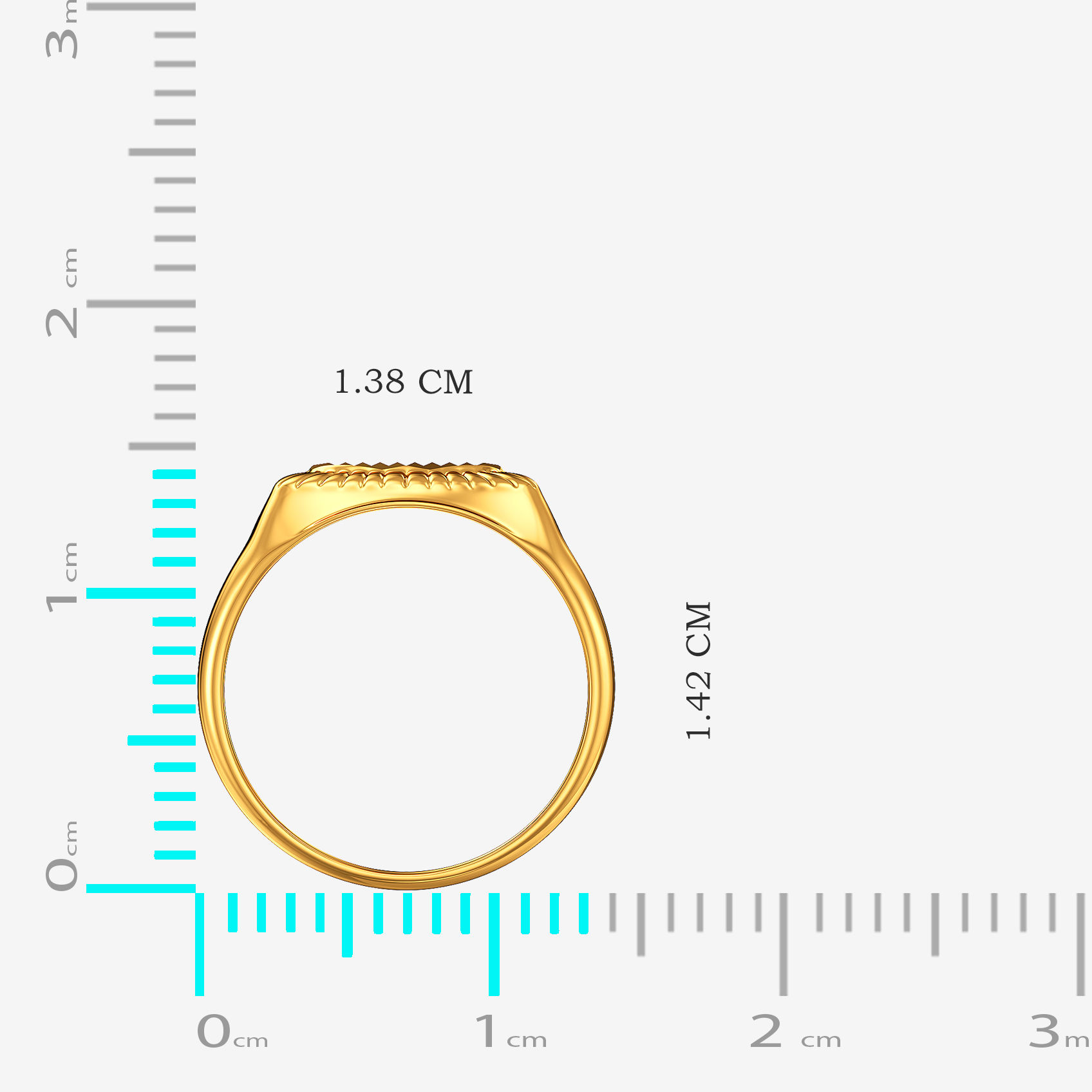 Oblique Texture Gold Kids Ring alternate view 3