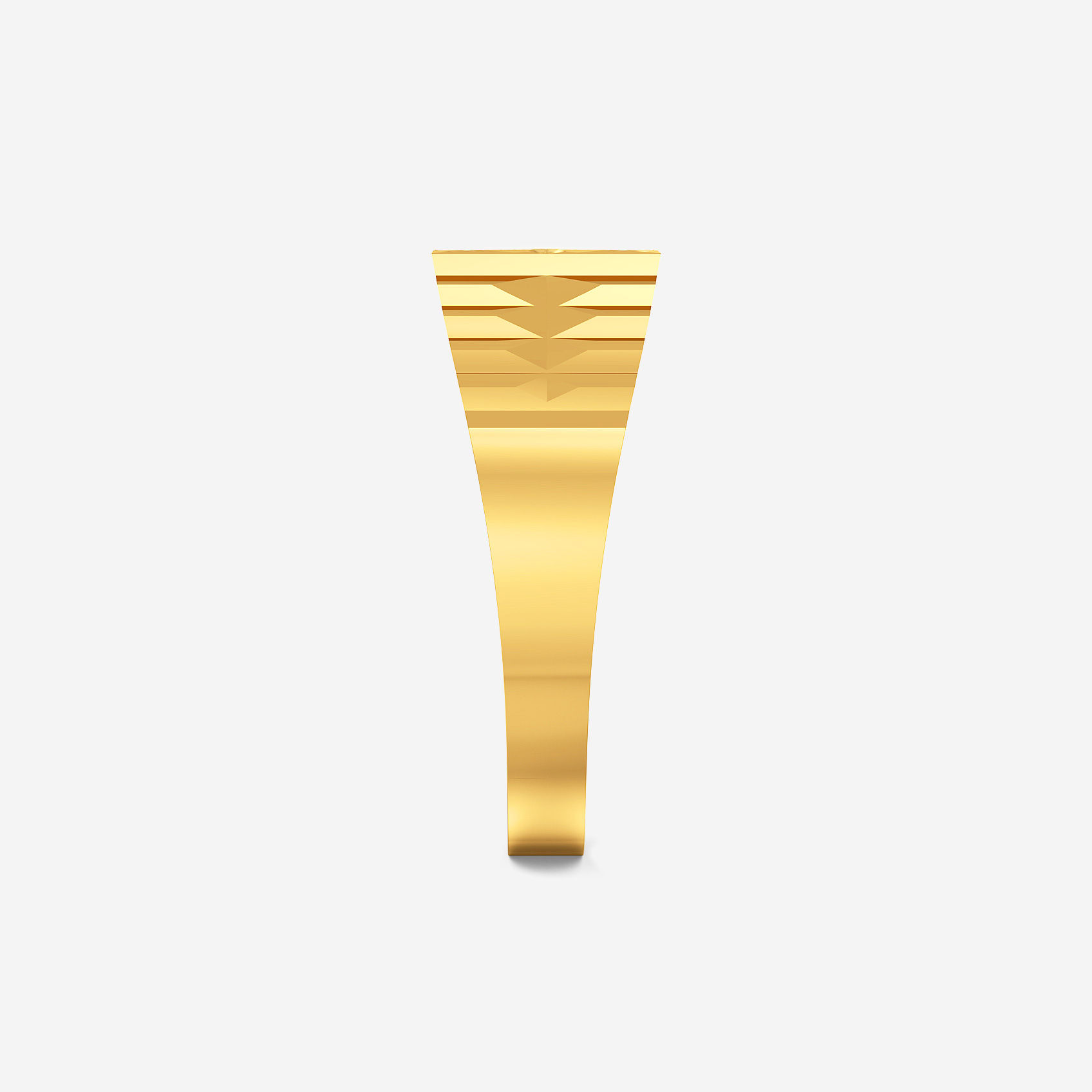 Etched Line Gold Mens Ring alternate view 1