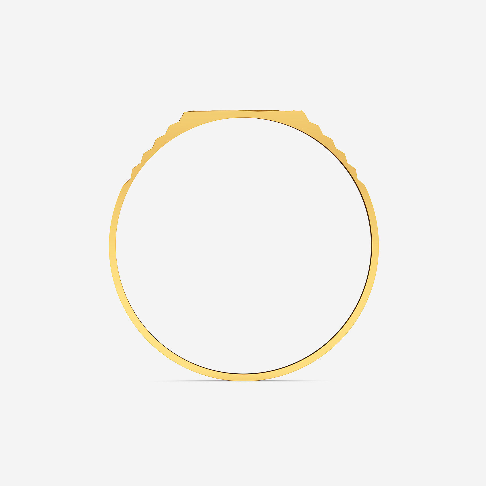 Etched Line Gold Mens Ring alternate view 2